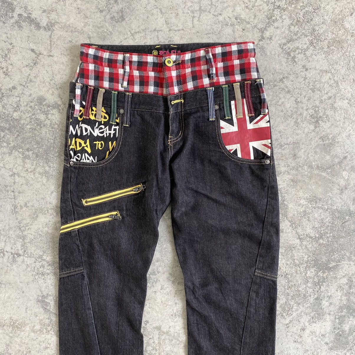 Designer Japanese Brand Antful Union Jack Double Waist Jeans Size US 30 / EU 46 - 1 Thumbnail