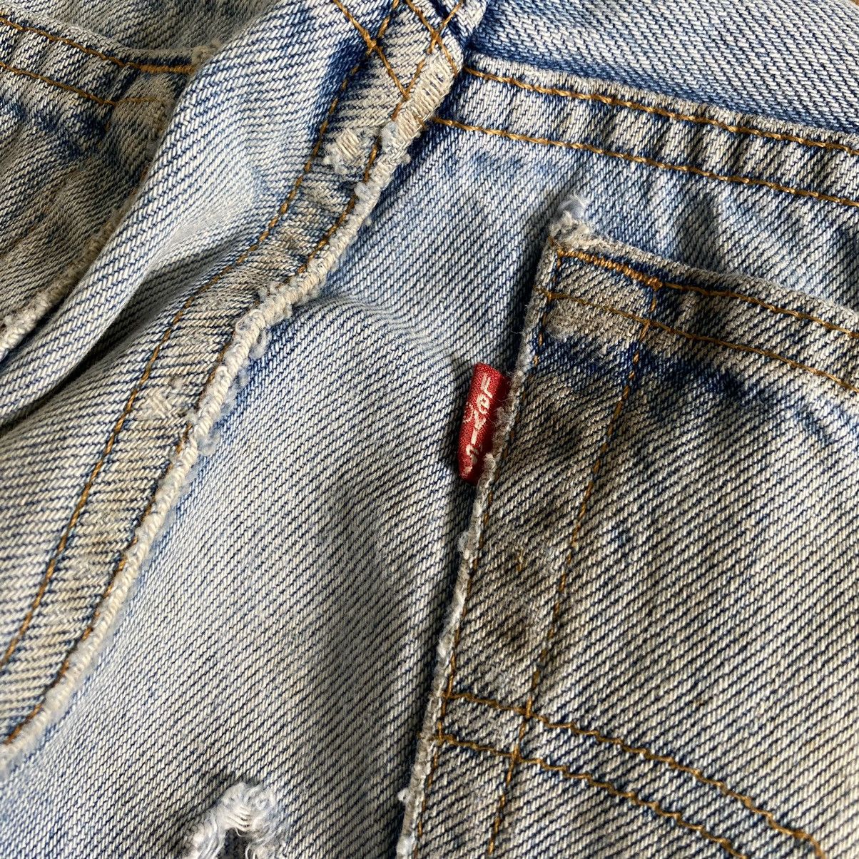 Levi's Trashed VTG 90's Levi's 501 Ripped Denim Jeans Size US 29 - 17 Thumbnail