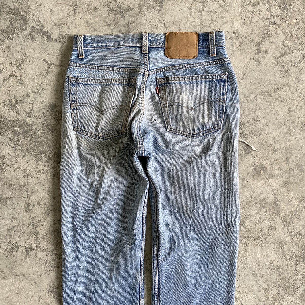 Levi's Trashed VTG 90's Levi's 501 Ripped Denim Jeans Size US 29 - 12 Thumbnail