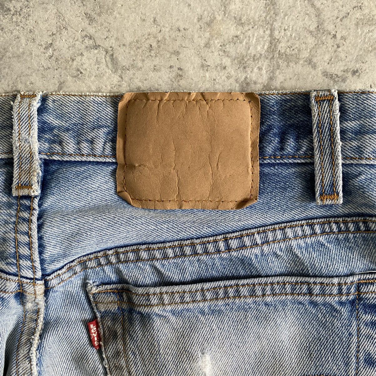 Levi's Trashed VTG 90's Levi's 501 Ripped Denim Jeans Size US 29 - 15 Thumbnail