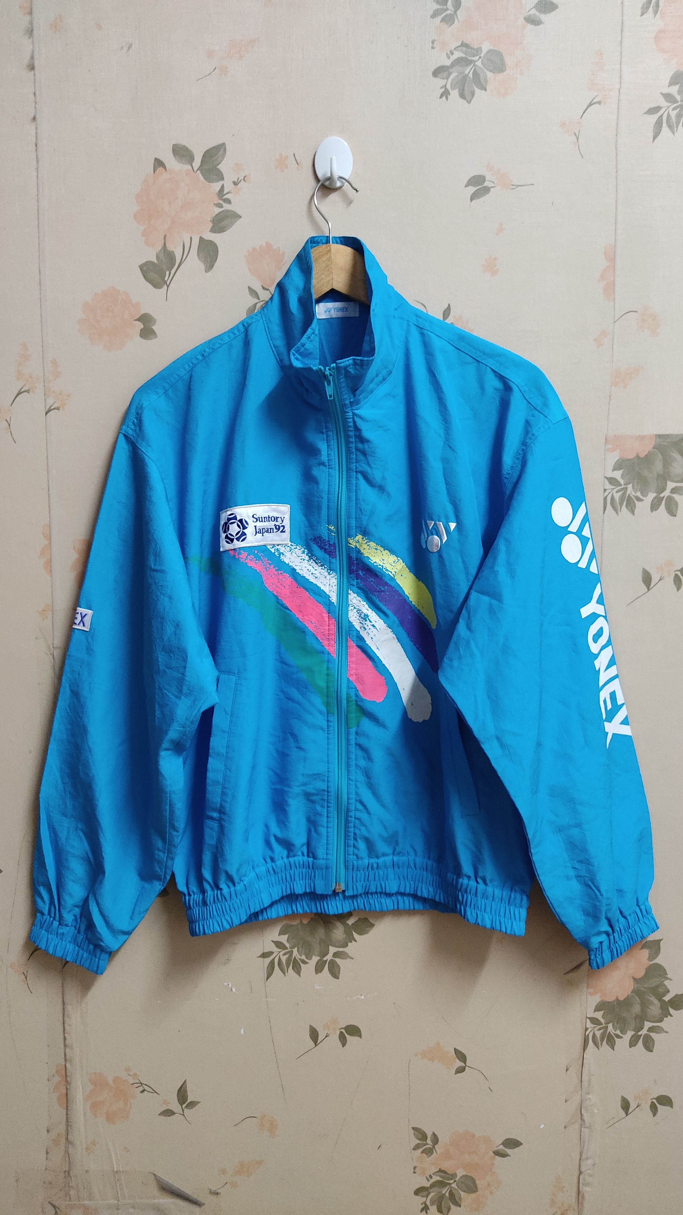 VINTAGE 90s YONEX SUNTORY JAPAN SWEATER WINDBREAKER