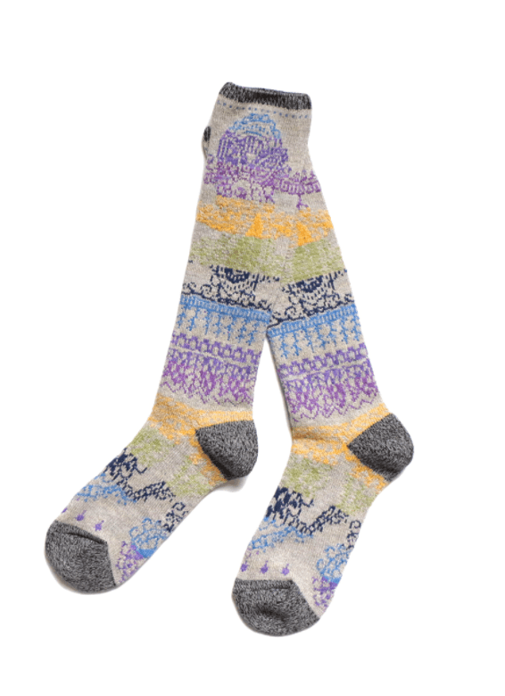 image of Kapital Rainbow Henna Socks, Men's