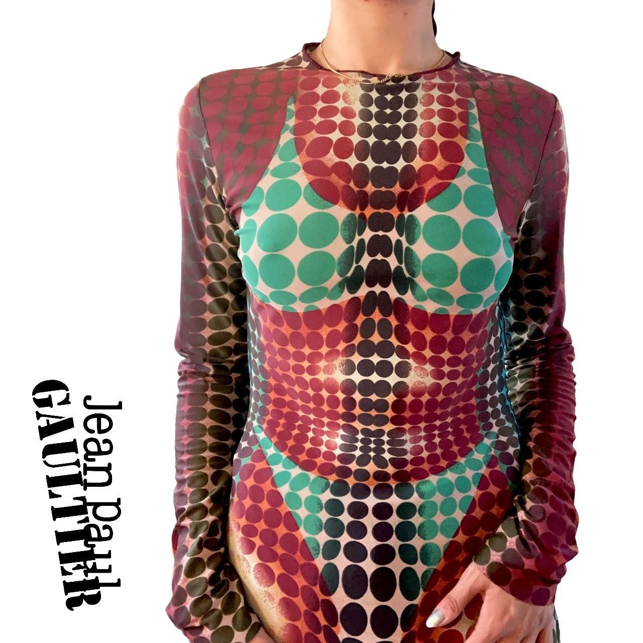 jean paul gaultier F/W 1995 cyber baba dots vaserely print