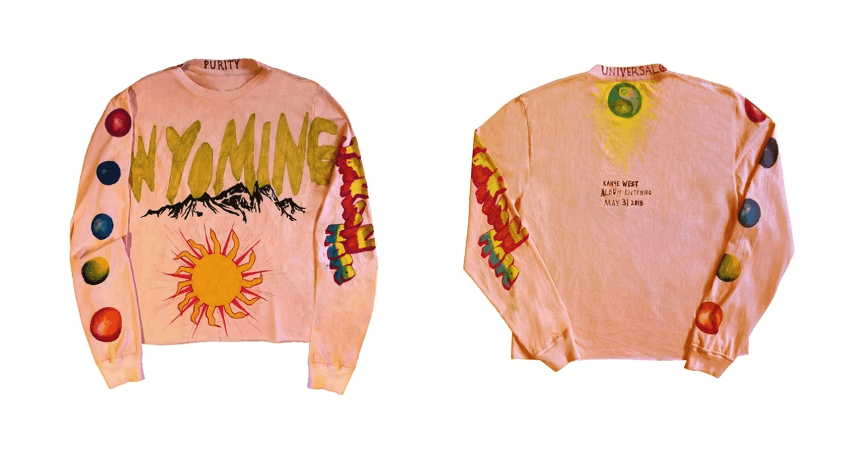 image of Kanye West Wyoming Kkw L/s in Pink, Men's (Size Large)