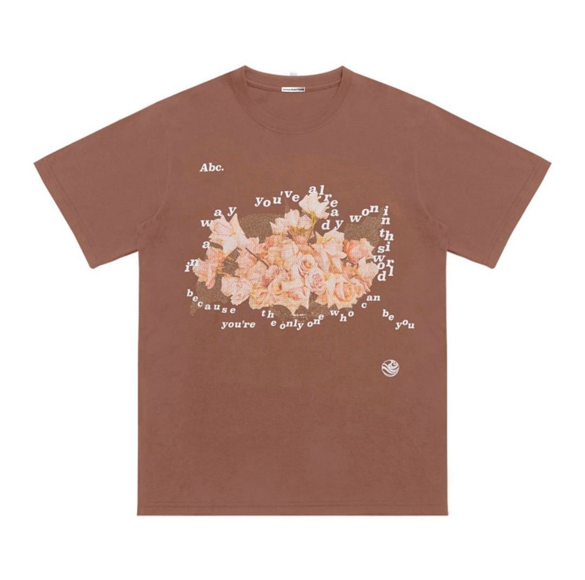Pre-owned Advisory Board Crystals Abc  Mother's Day Shirt And Rose In Brown