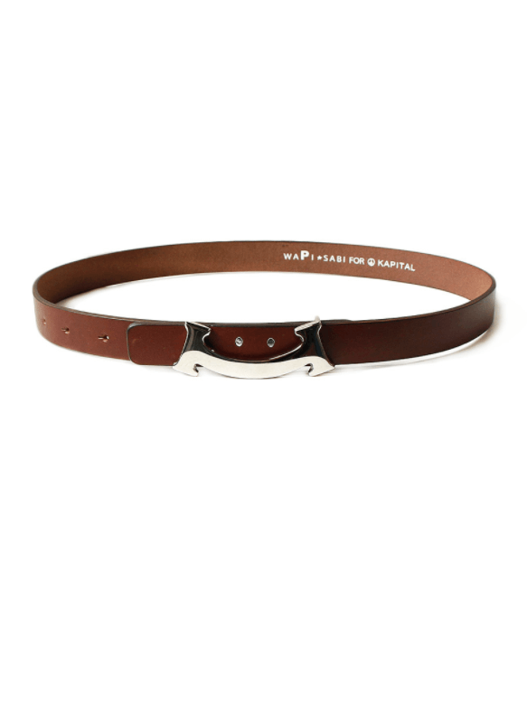 image of Kapital Smiley Belt Very in Brown, Men's