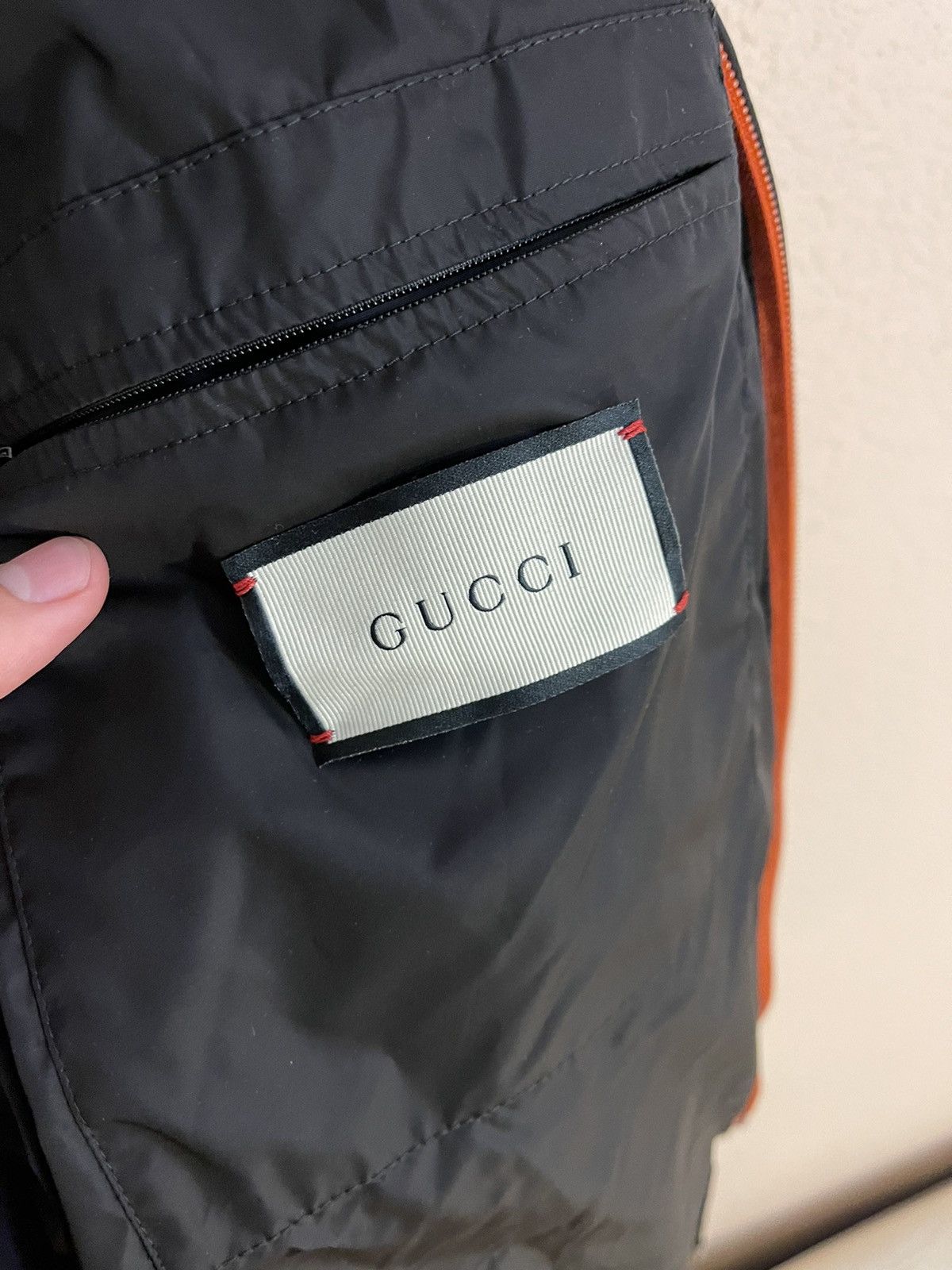 Gucci Gucci Back Logo Print Nylon Jacket Windbreaker Orange/Black Size US M / EU 48-50 / 2 - 4 Thumbnail