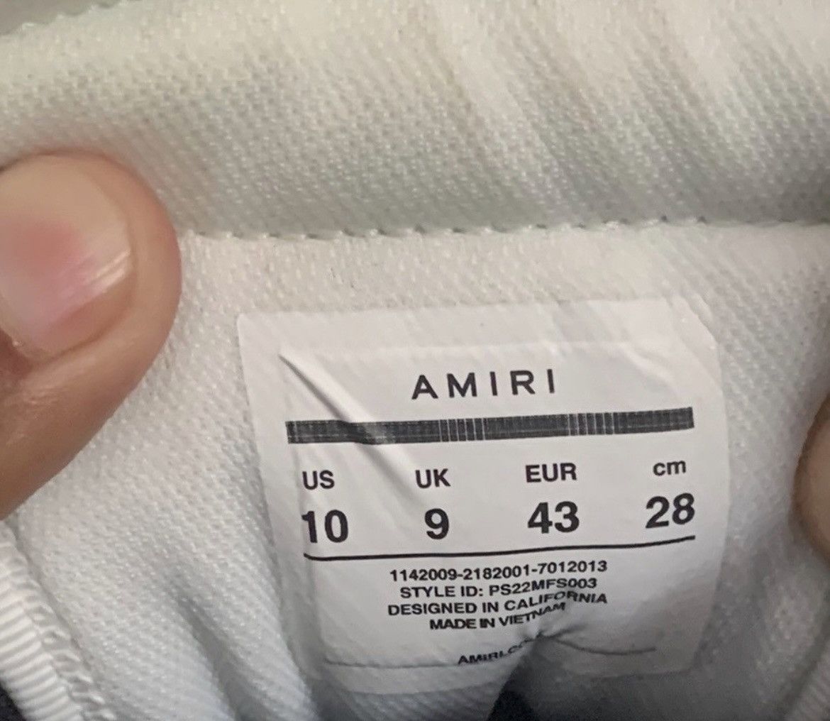 Amiri Amiri Skel Low Top Bone Size US 10 / EU 43 - 11 Thumbnail