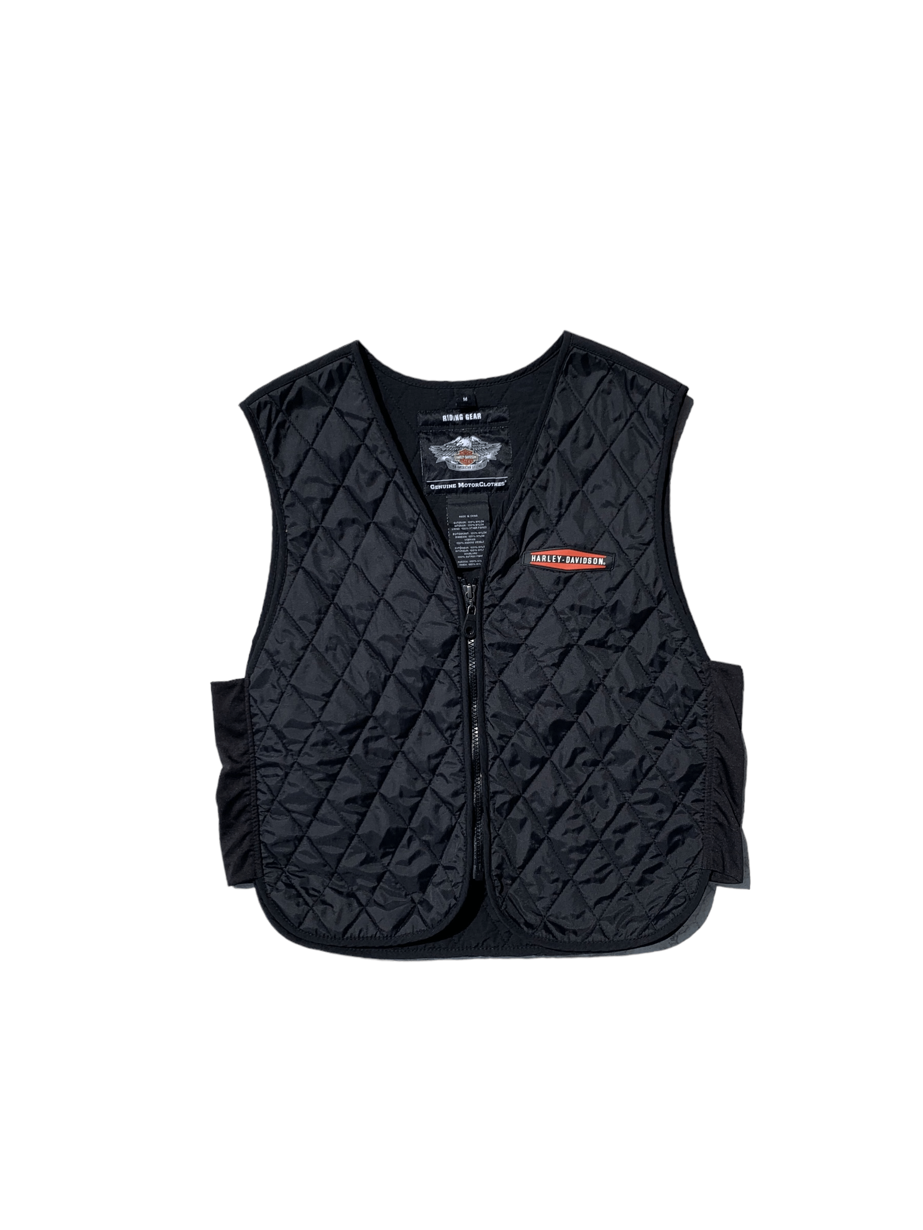 Vintage Harley Davidson Quilted Padded Riding Gear Vest Grailed