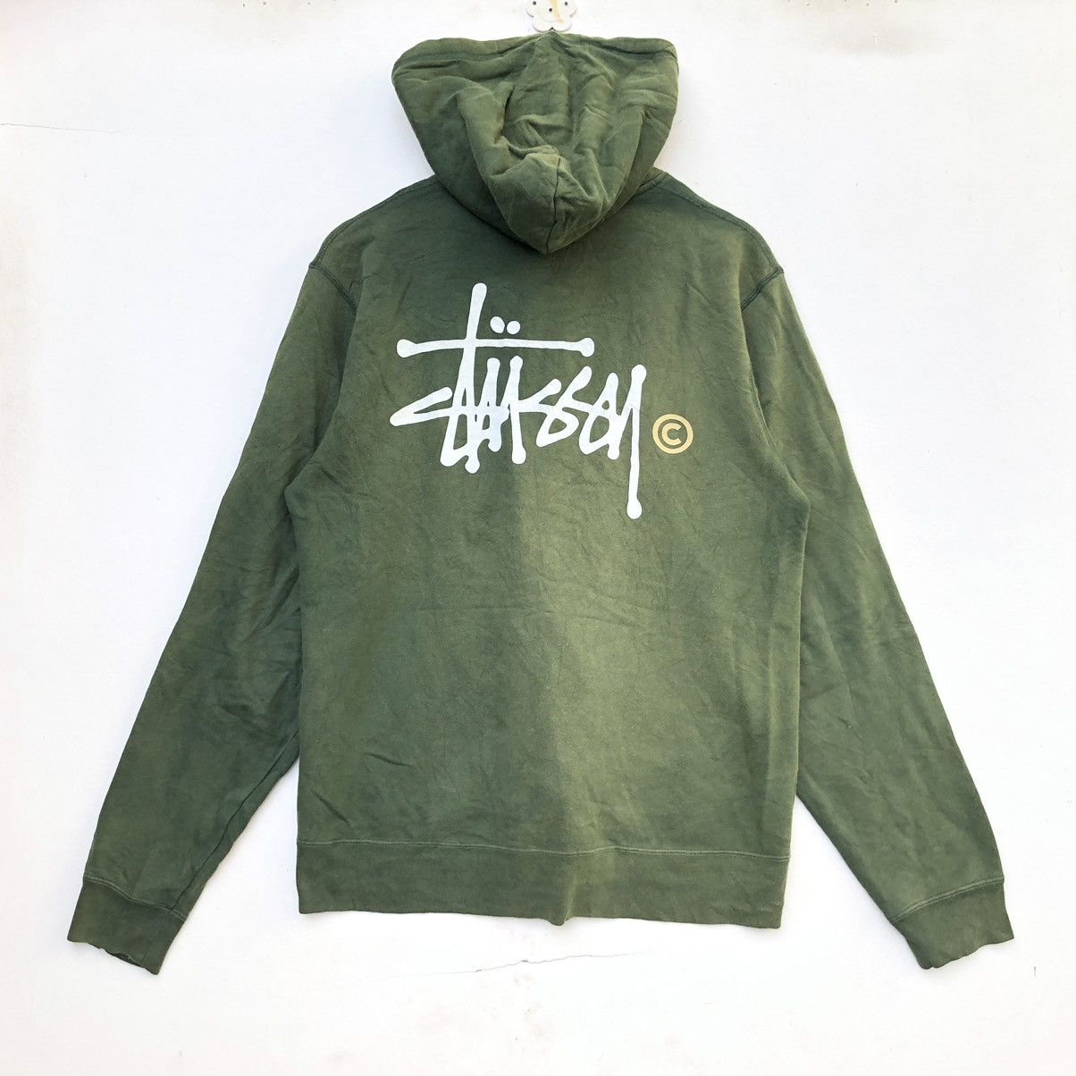 Vintage stussy Faded With Hoodie Big Logo Size L