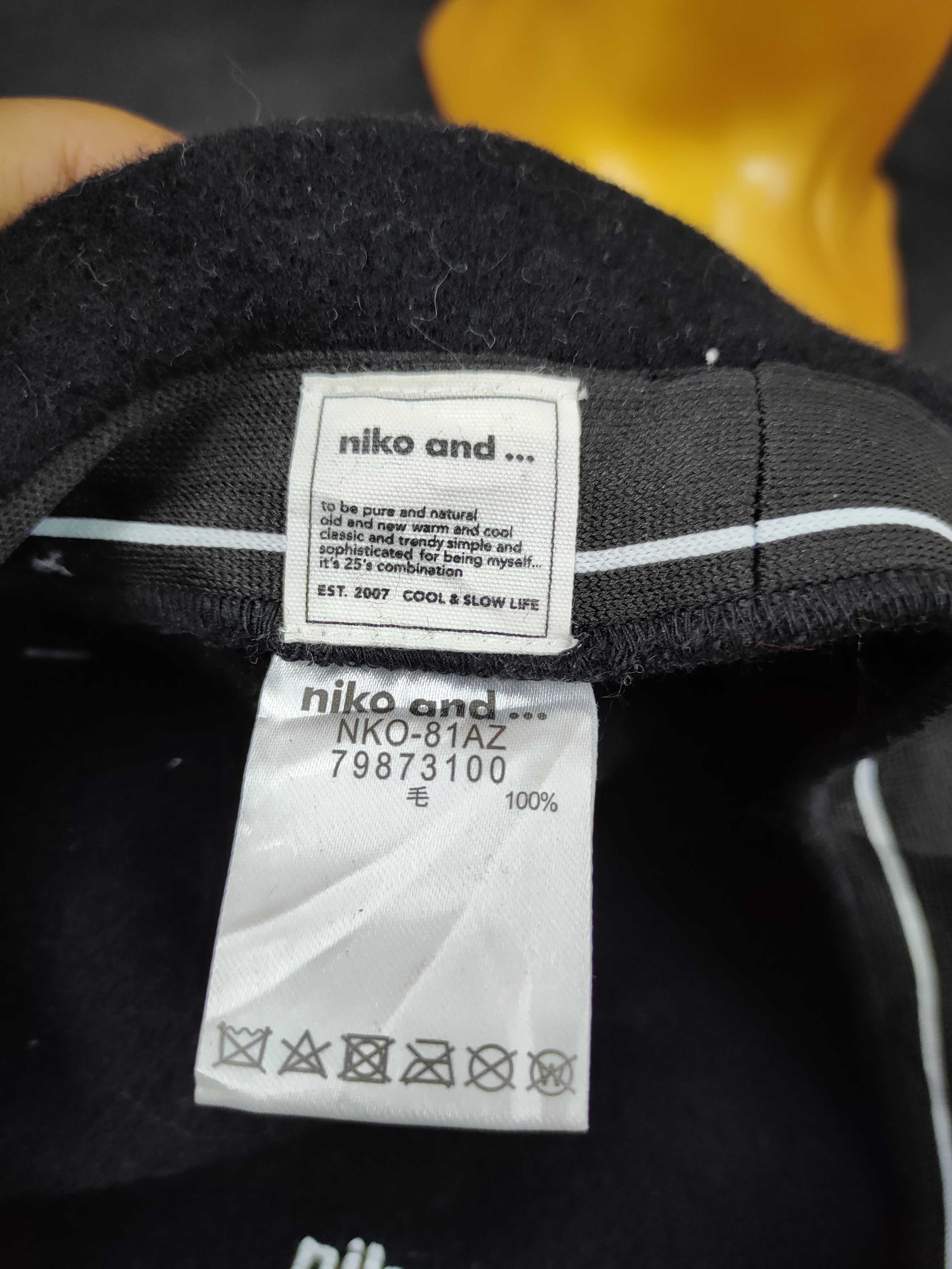 Japanese Brand Nico and black hat beanie Japanese artist style #037 Size ONE SIZE - 6 Thumbnail