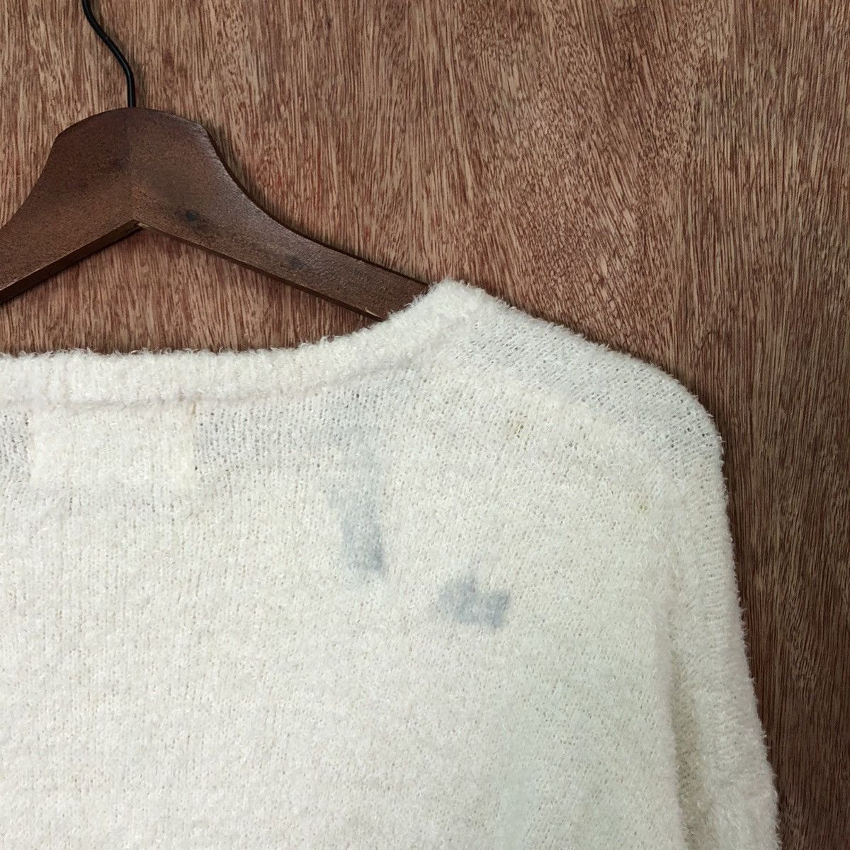 Homespun Knitwear Archives White Shag Shaggy Fur Mohair Knitwear #6406 Size US M / EU 48-50 / 2 - 8 Thumbnail