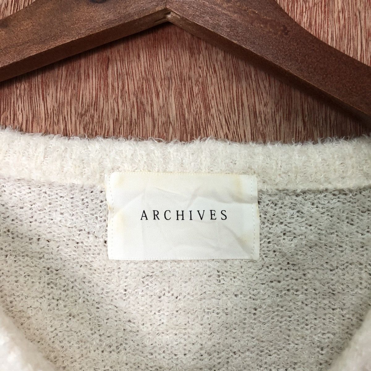 Homespun Knitwear Archives White Shag Shaggy Fur Mohair Knitwear #6406 Size US M / EU 48-50 / 2 - 4 Thumbnail