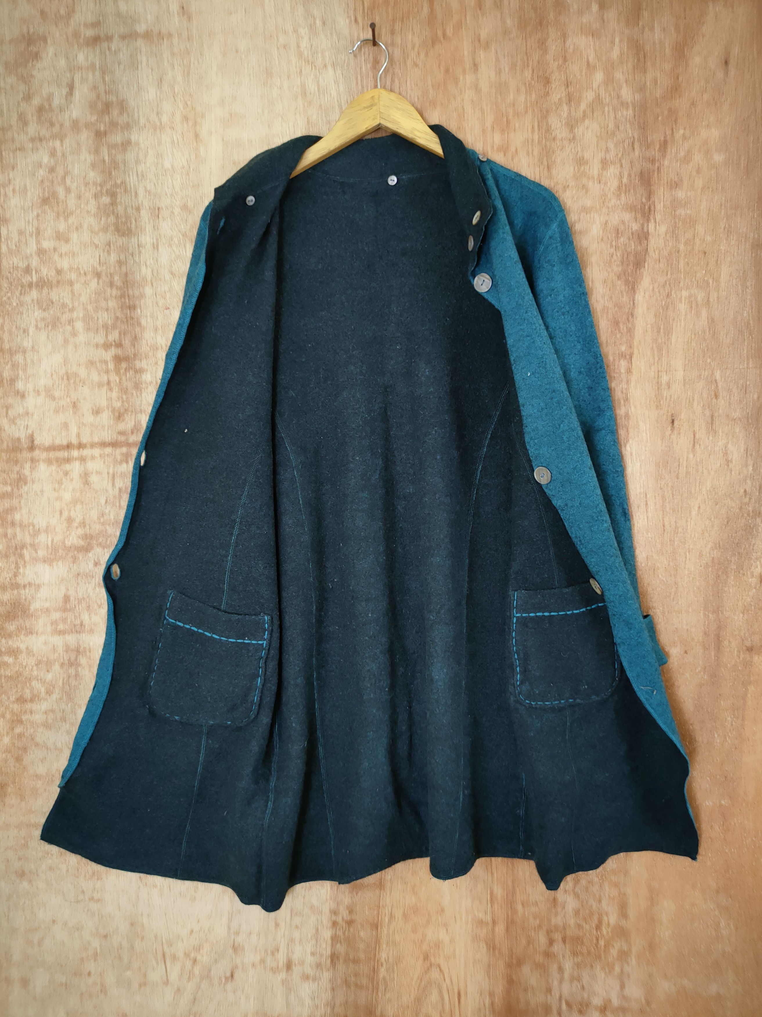 Japanese Brand DLL LA Charmer reversible long coat knitwear japan #46-526 Size M / US 6-8 / IT 42-44 - 11 Thumbnail