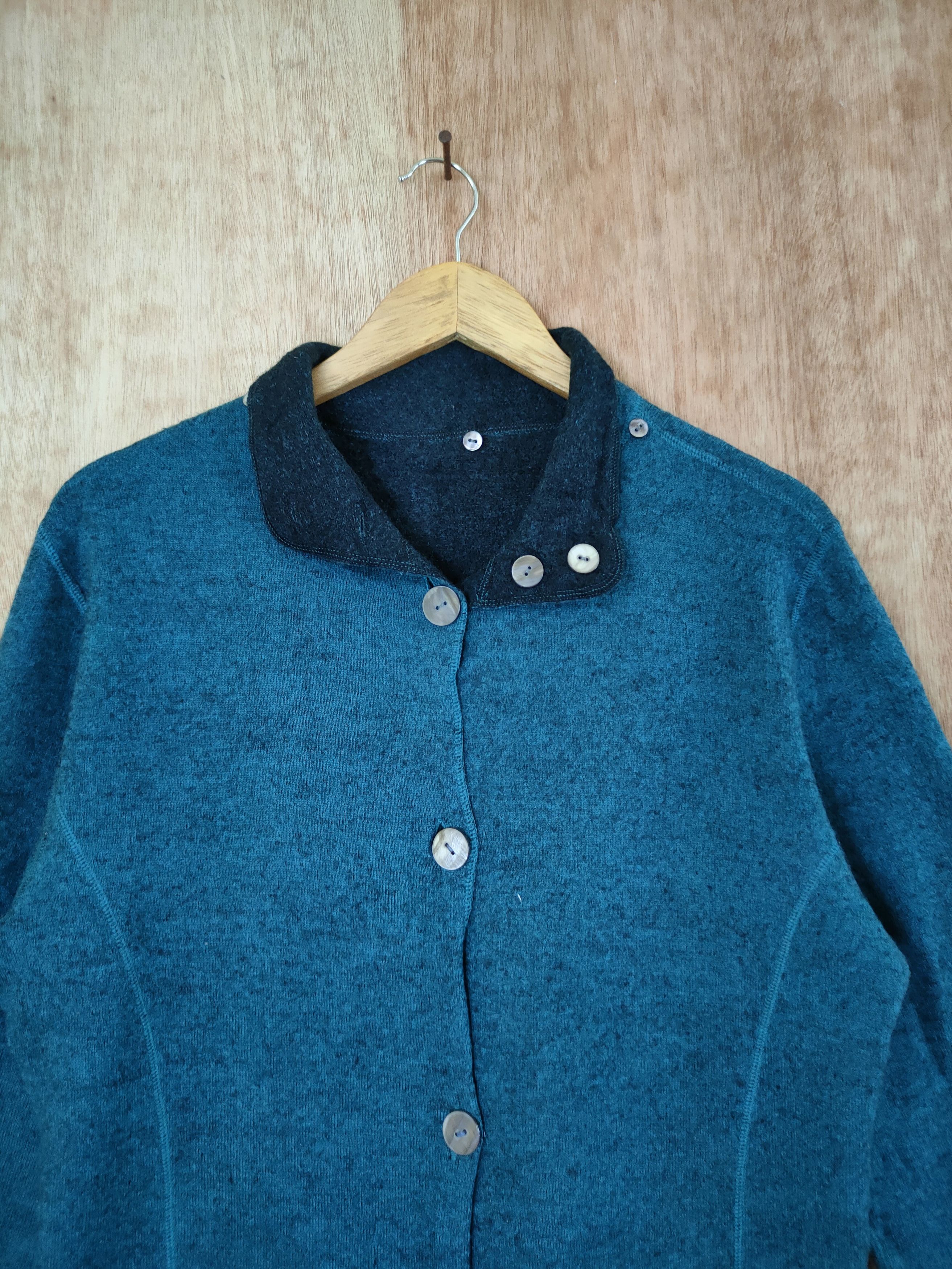Japanese Brand DLL LA Charmer reversible long coat knitwear japan #46-526 Size M / US 6-8 / IT 42-44 - 3 Thumbnail