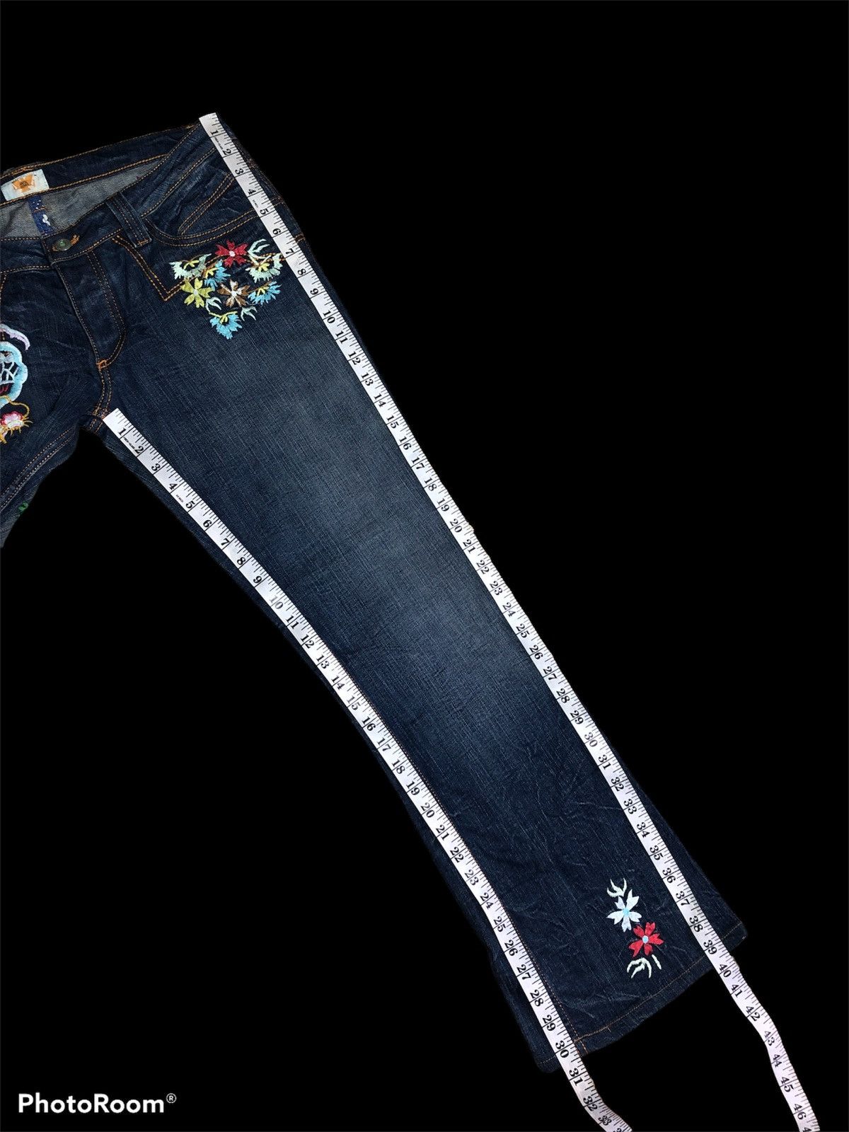 Antik Denim FLARED⚡️DRAGON TIGER EMBROIDERY STRECTHABLE ANTIK DENIM USA Size 33" - 10 Thumbnail