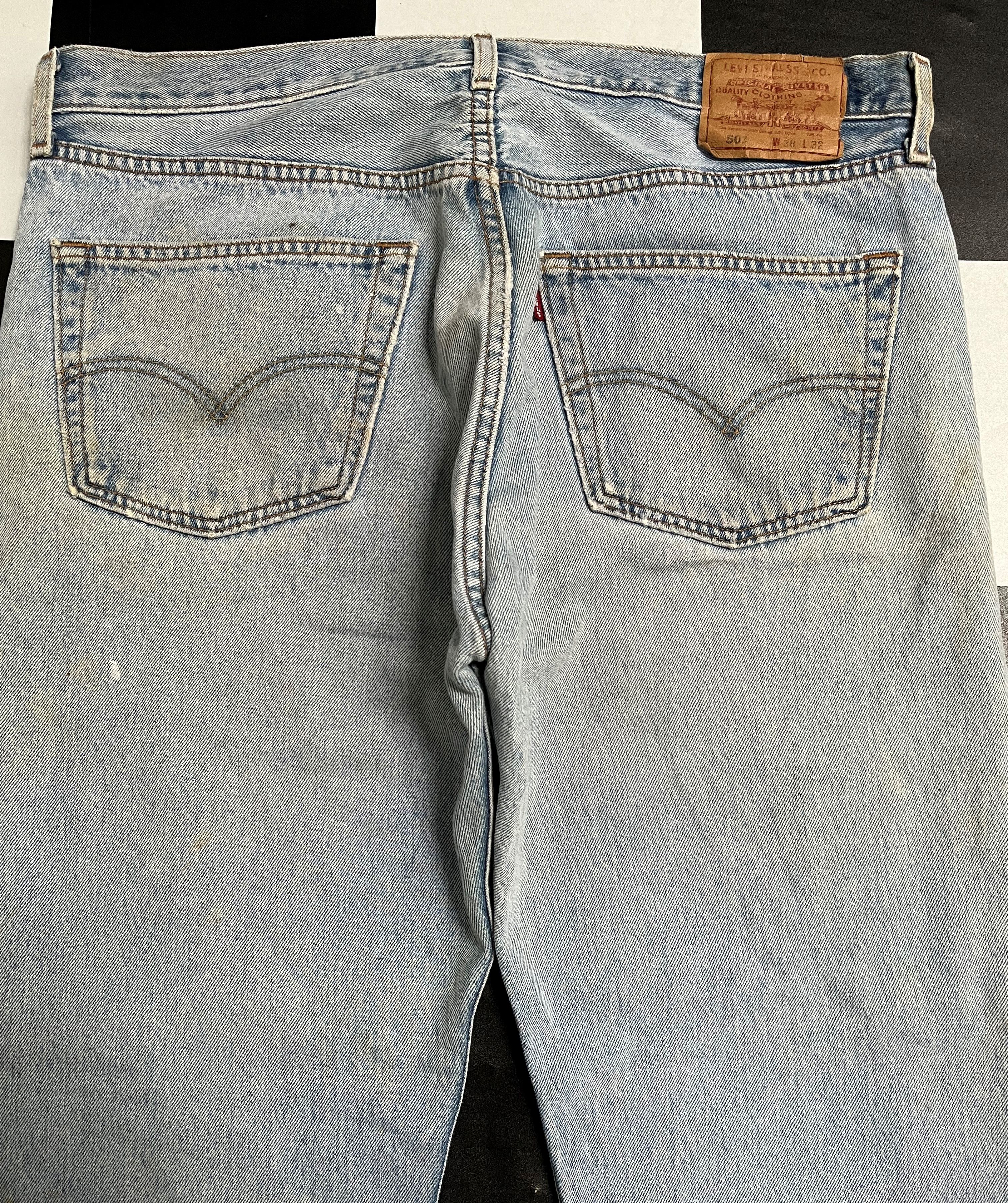 Levi's Vintage 90's Levis 501 Distressed Jeans L111 Size US 38 / EU 54 - 12 Thumbnail