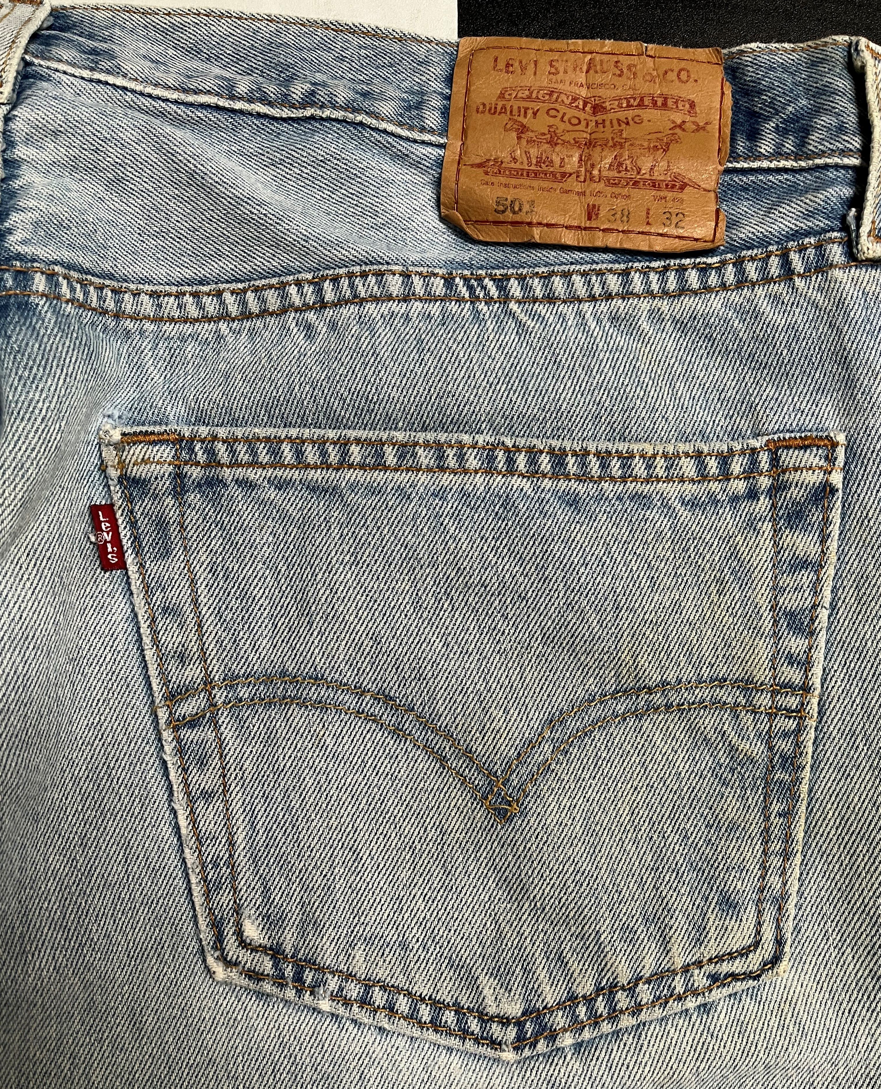 Levi's Vintage 90's Levis 501 Distressed Jeans L111 Size US 38 / EU 54 - 13 Thumbnail