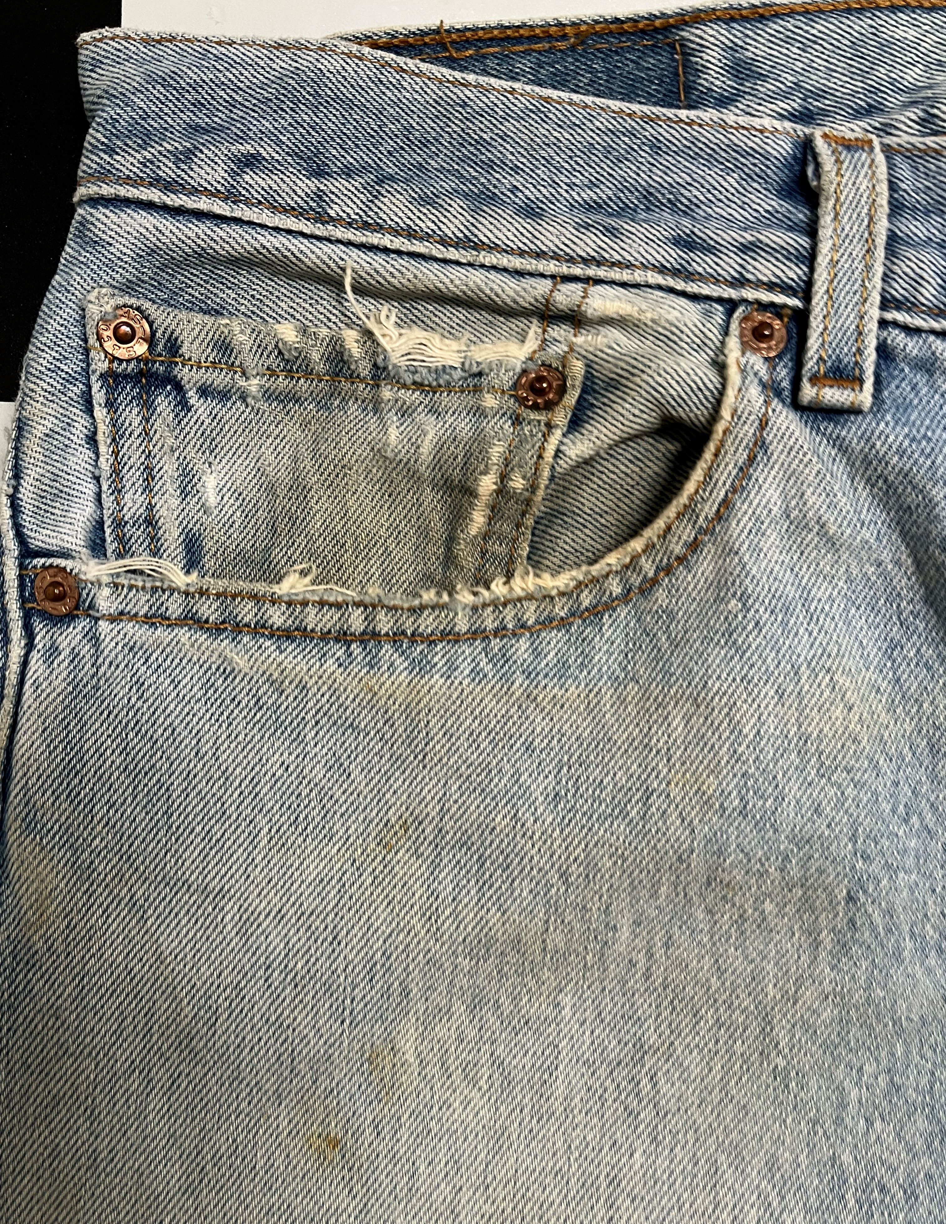 Levi's Vintage 90's Levis 501 Distressed Jeans L111 Size US 38 / EU 54 - 6 Thumbnail