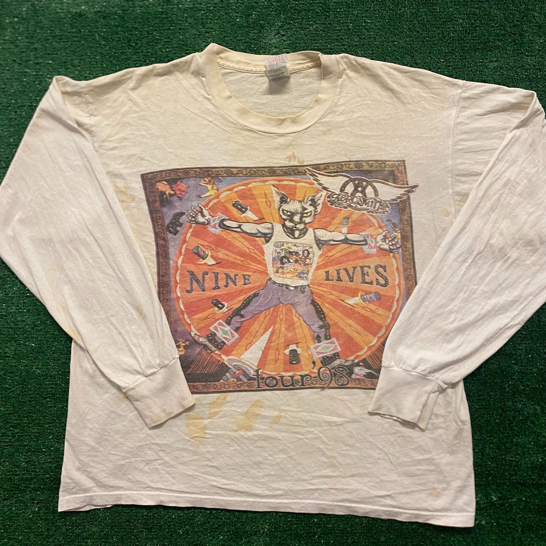 Aerosmith Nine Lives Vintage 90s Band T-Shirt