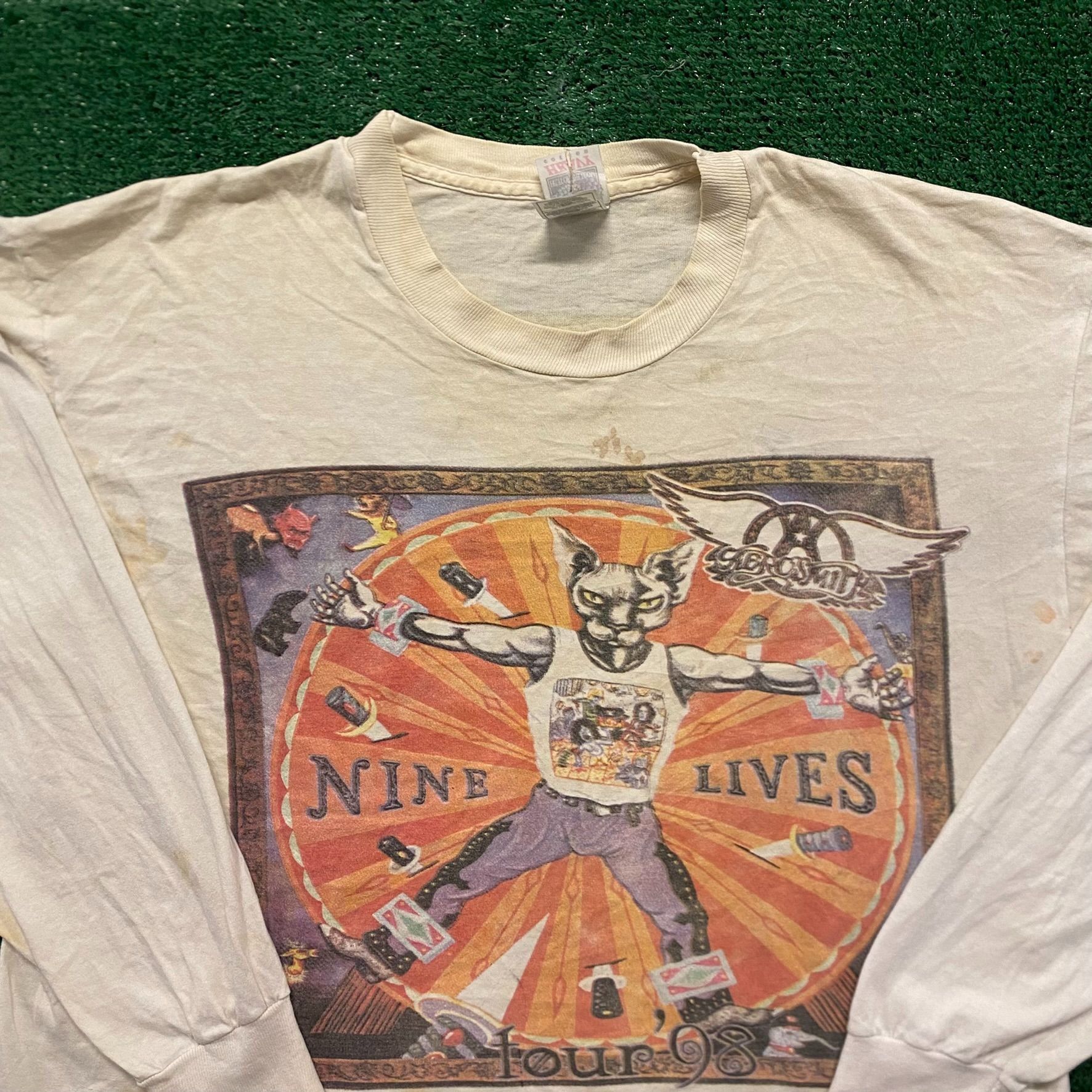 Aerosmith Aerosmith Nine Lives Vintage 90s Band T-Shirt Size US XL / EU 56 / 4 - 2 Thumbnail