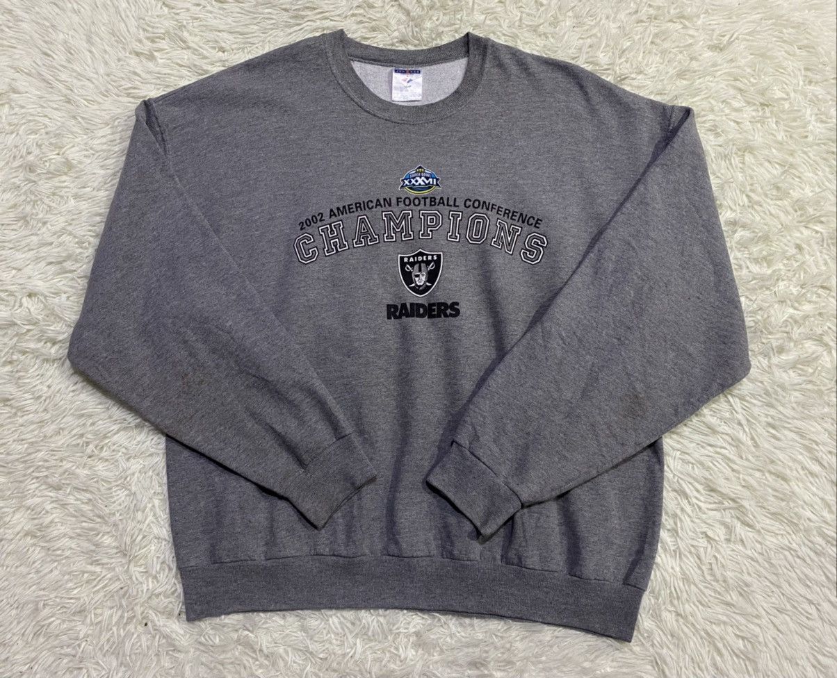 NFL × Vintage Vintage Super Bowl XXXVII 2002 American Football Pullover Size US XL / EU 56 / 4 - 4 Thumbnail