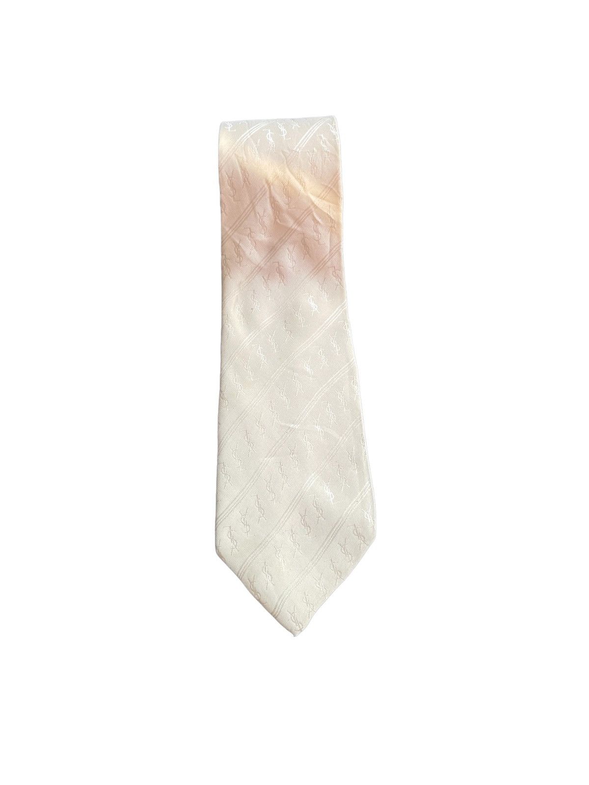 Designer Yves Saint Laurent Monogram Neck Tie Size ONE SIZE - 4 Thumbnail