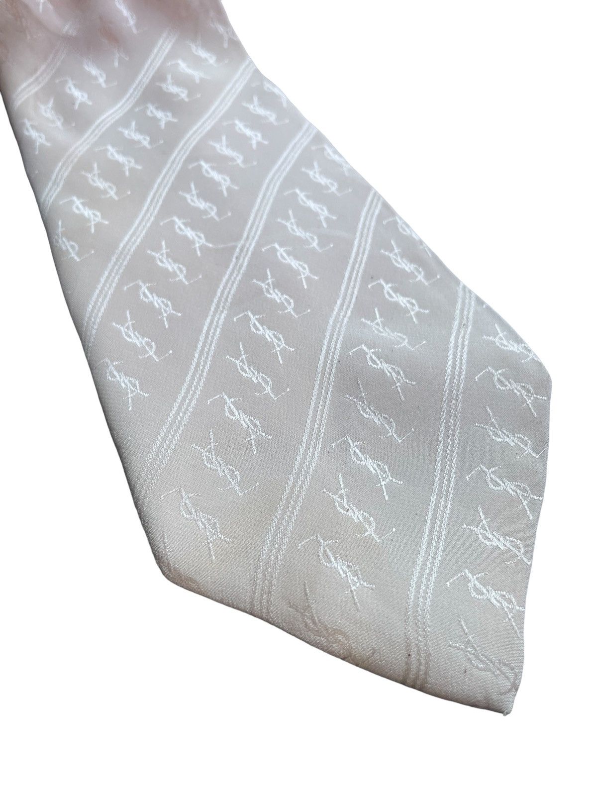 Designer Yves Saint Laurent Monogram Neck Tie Size ONE SIZE - 3 Thumbnail