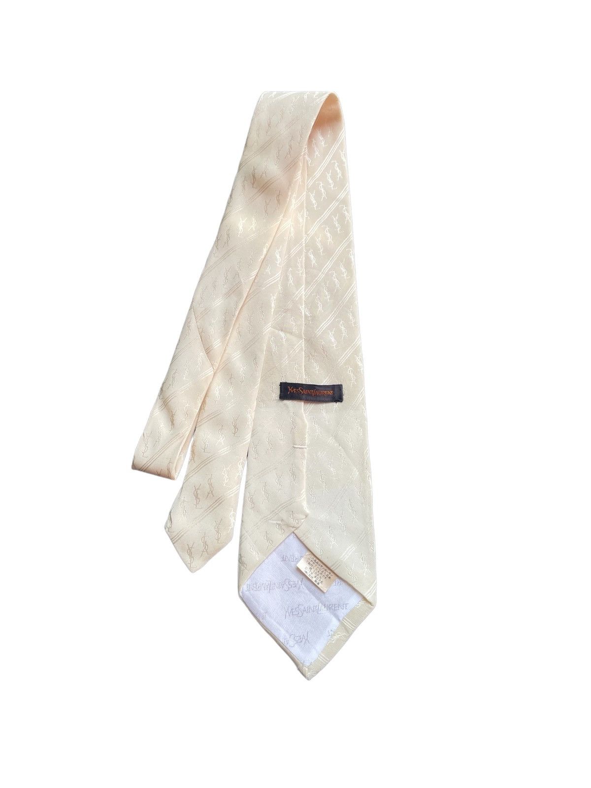 Designer Yves Saint Laurent Monogram Neck Tie Size ONE SIZE - 5 Thumbnail