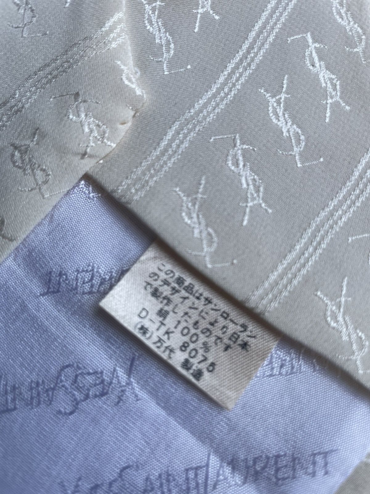 Designer Yves Saint Laurent Monogram Neck Tie Size ONE SIZE - 7 Thumbnail