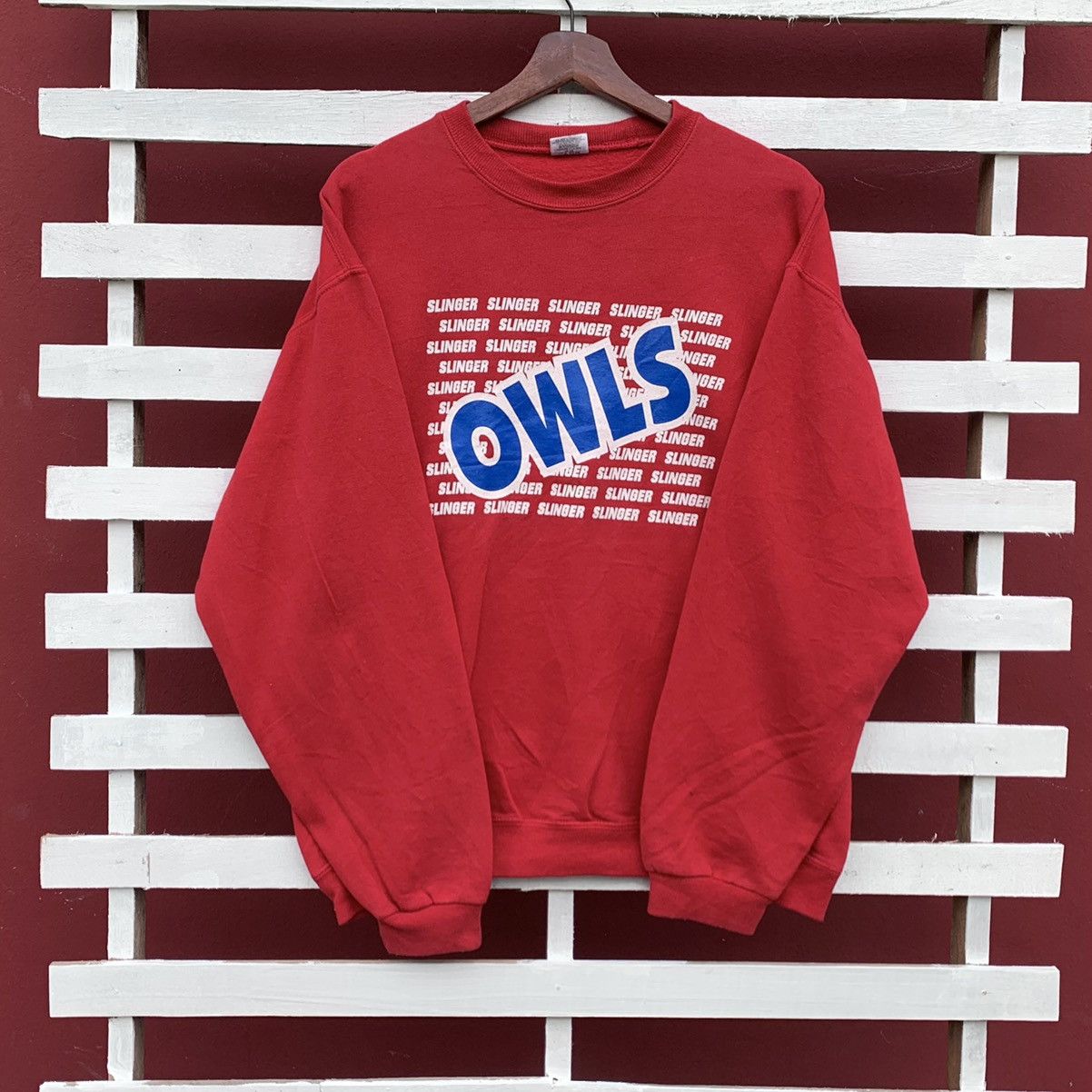 Y2K Jerzees Owls Slinger Football High School Sweatshirt