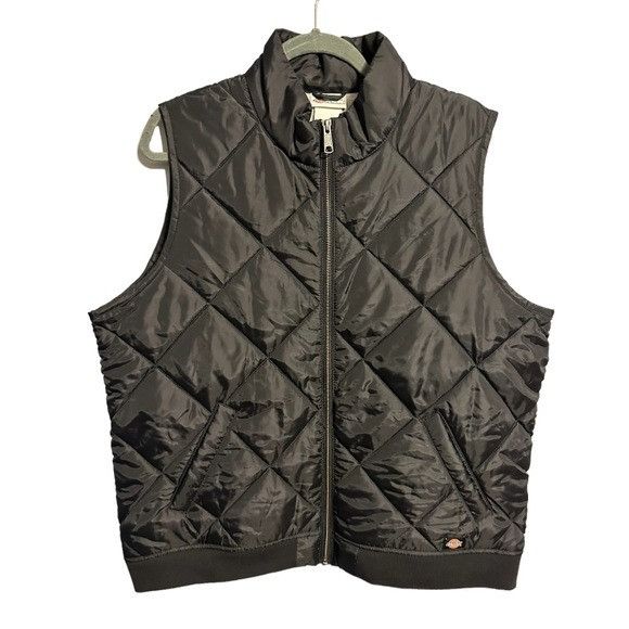 Dickies Dickies Quilted Vest Y2K Style Vintage Look Jersey Lined w p