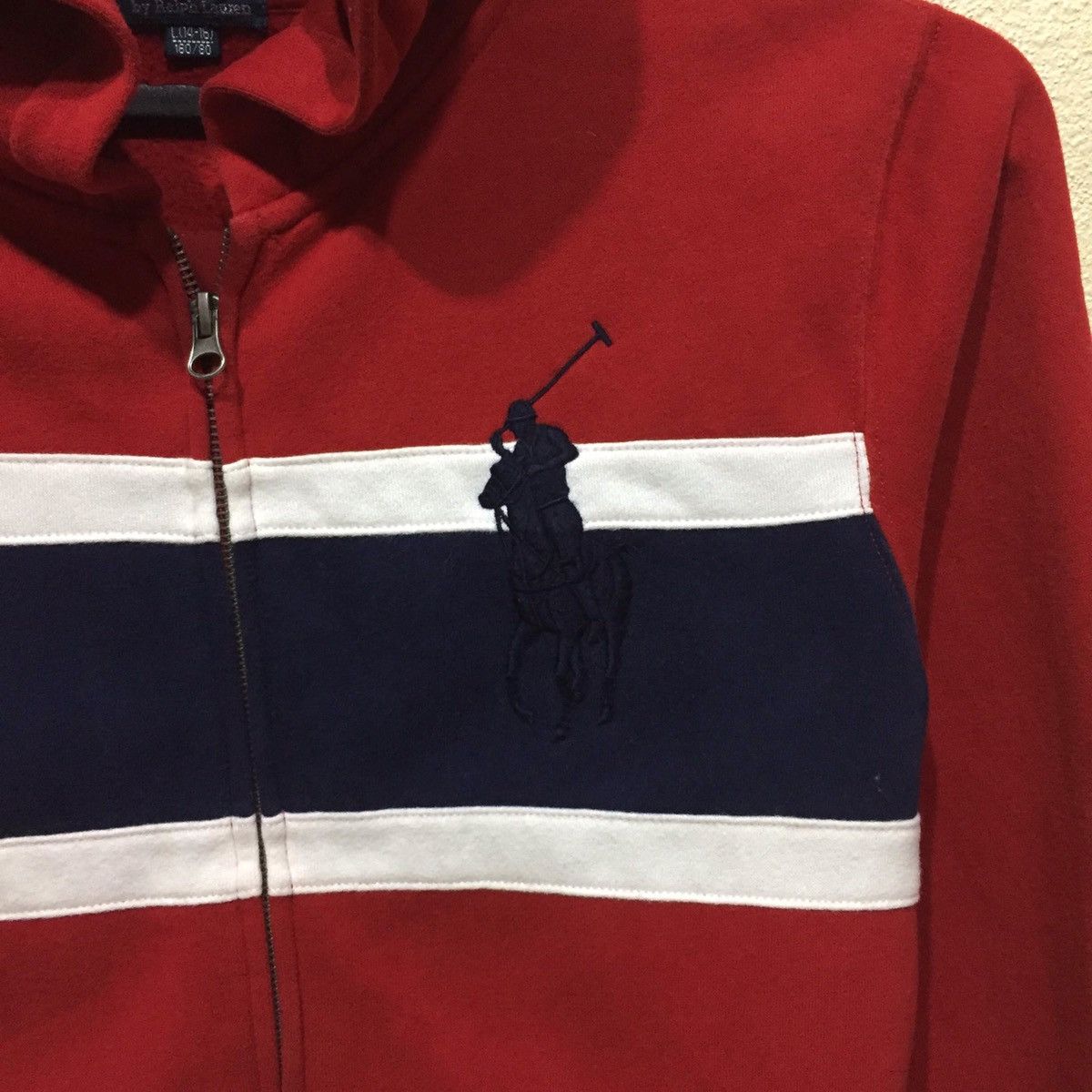 Polo Ralph Lauren Polo Ralph Lauren stripe Sweatshirt Zip Up Hoodie 160 / S Size US S / EU 44-46 / 1 - 5 Thumbnail