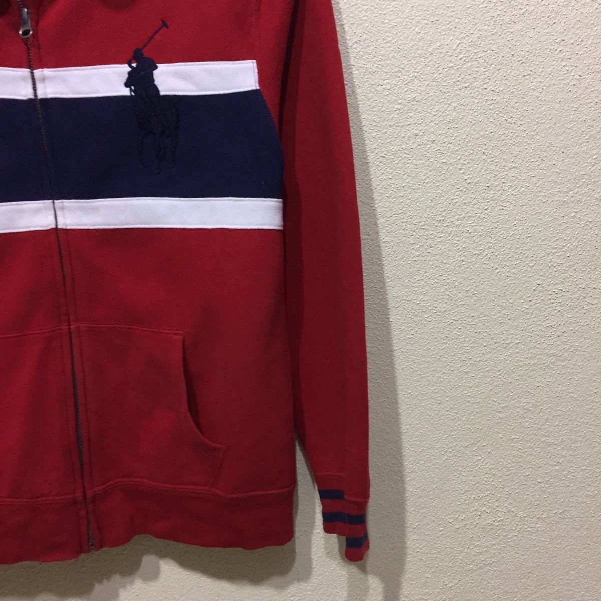 Polo Ralph Lauren Polo Ralph Lauren stripe Sweatshirt Zip Up Hoodie 160 / S Size US S / EU 44-46 / 1 - 3 Thumbnail