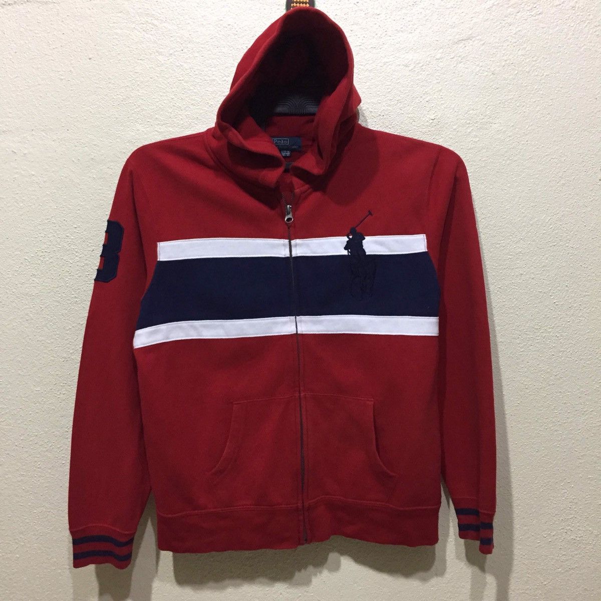 Polo Ralph Lauren Polo Ralph Lauren stripe Sweatshirt Zip Up Hoodie 160 / S Size US S / EU 44-46 / 1 - 1 Thumbnail