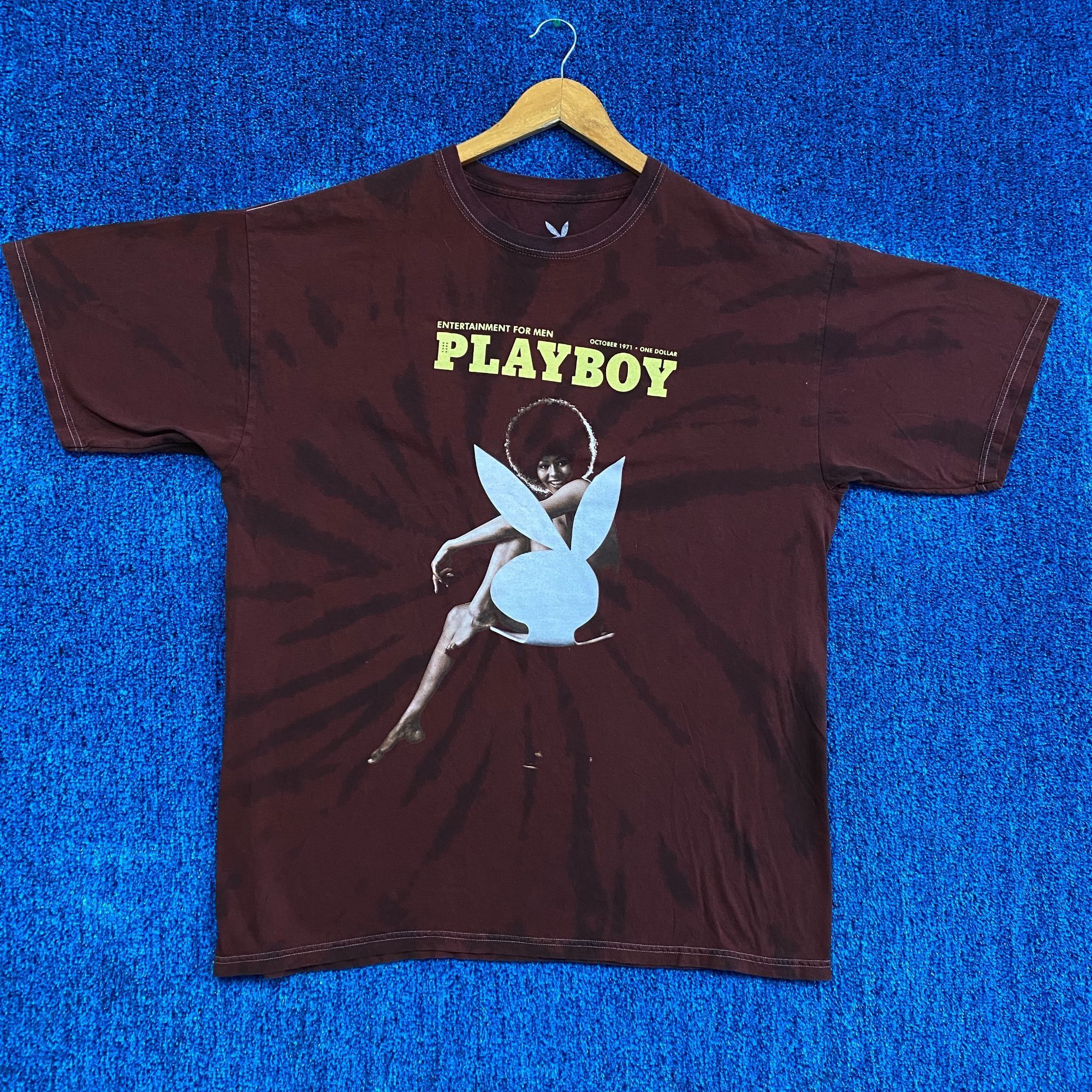 Playboy × Streetwear × Very Rare Playboy October 1971 Cover Playboy Bunny Tie Dye XL Grailed