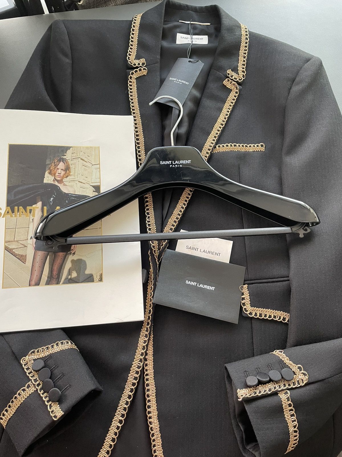 Hedi Slimane × Saint Laurent Paris × Yves Saint Laurent Limited Edition $4,400 Royal Celebrity Saint Laurent Blazer Size 50S - 25 Thumbnail