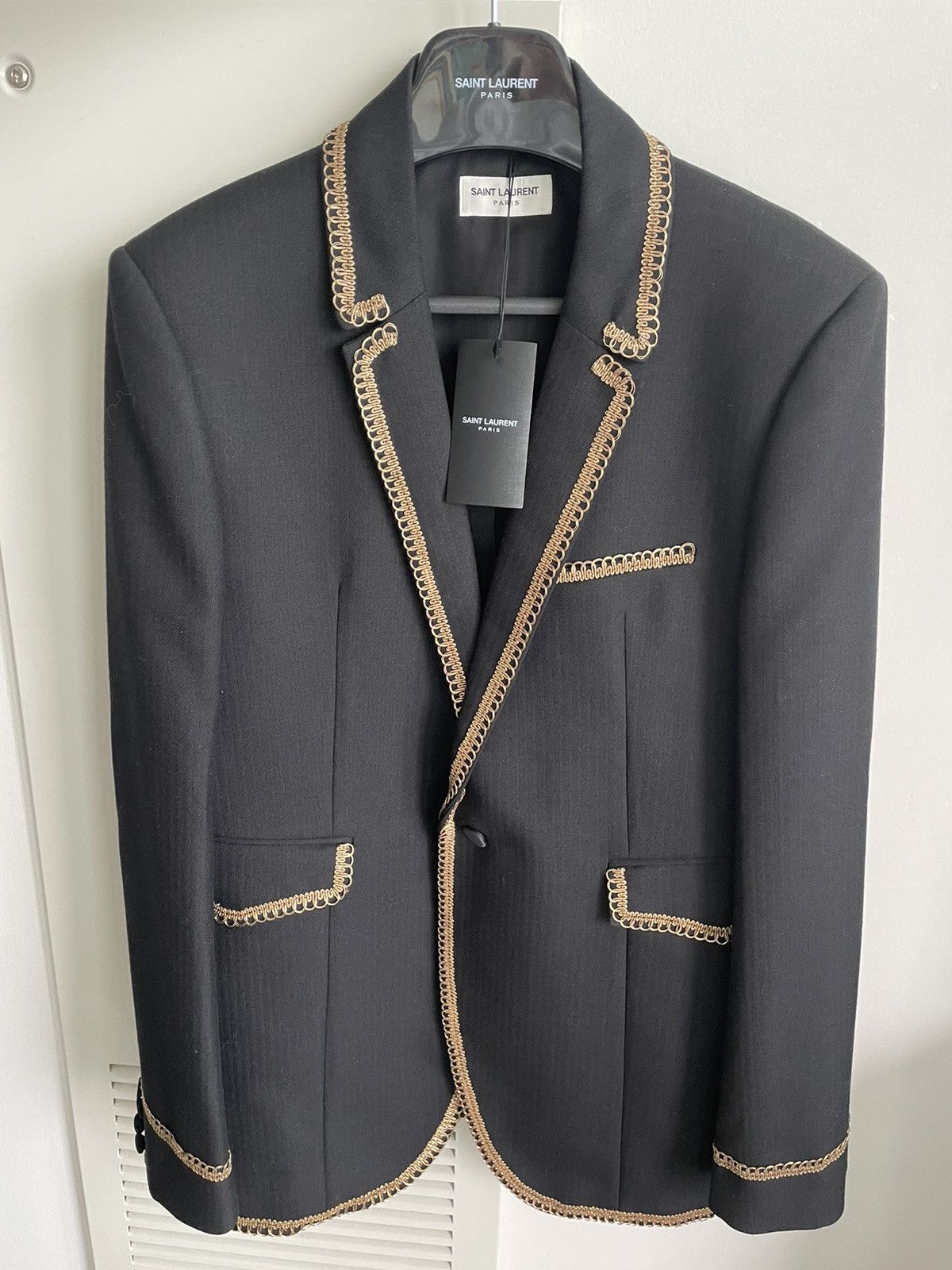 Hedi Slimane × Saint Laurent Paris × Yves Saint Laurent Limited Edition $4,400 Royal Celebrity Saint Laurent Blazer Size 50S - 13 Thumbnail