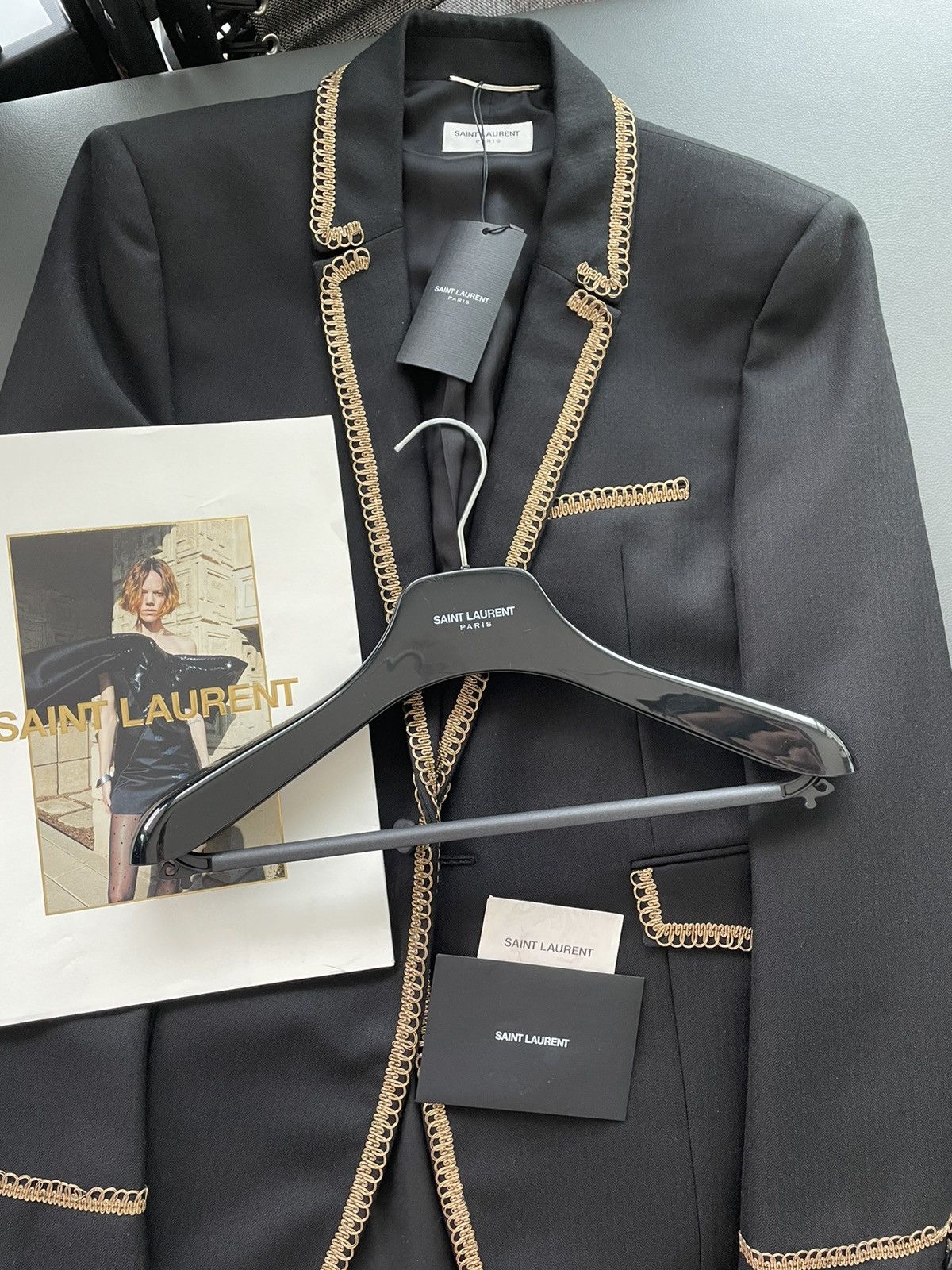 Hedi Slimane × Saint Laurent Paris × Yves Saint Laurent Limited Edition $4,400 Royal Celebrity Saint Laurent Blazer Size 50S - 24 Thumbnail