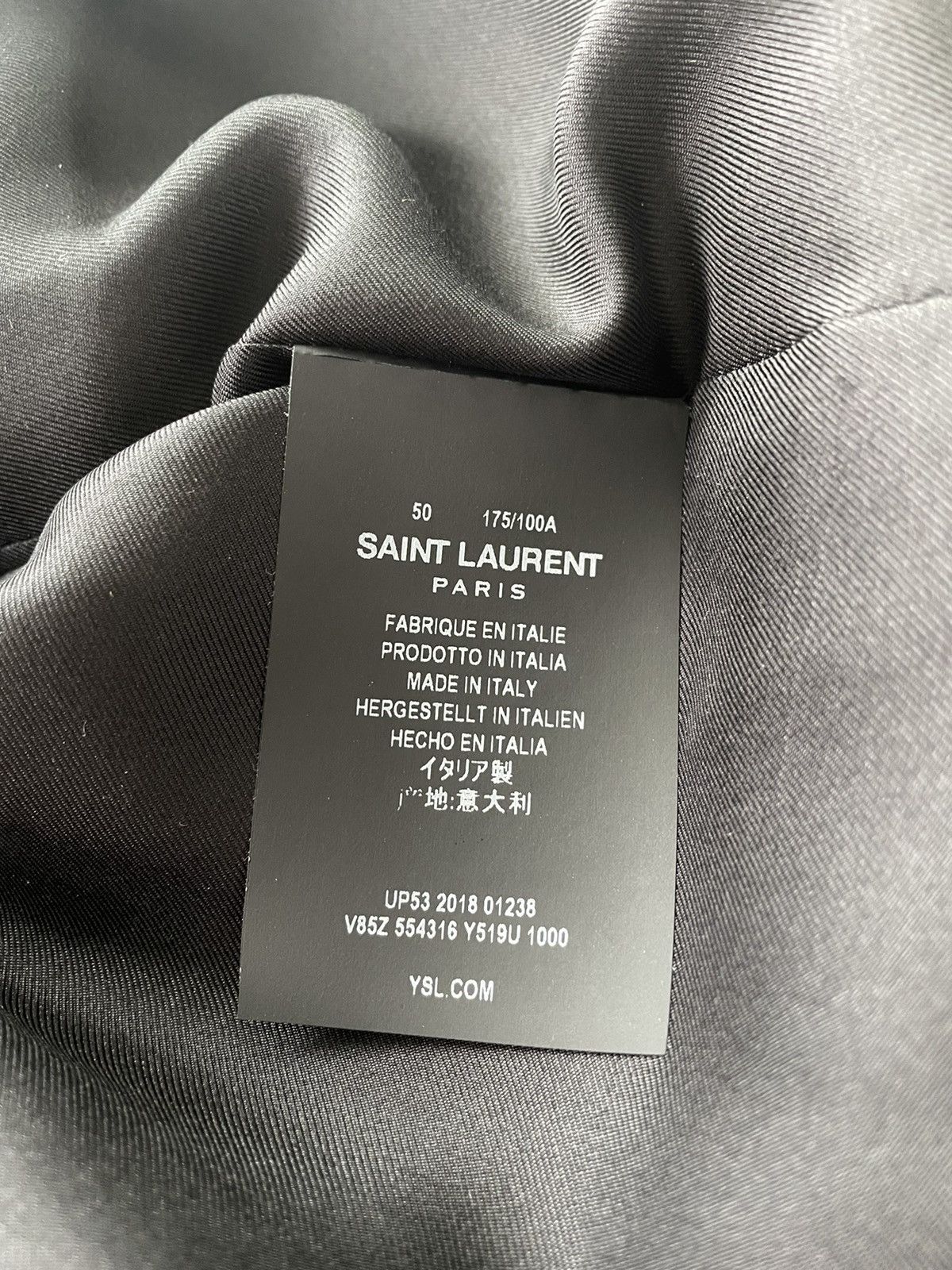 Hedi Slimane × Saint Laurent Paris × Yves Saint Laurent Limited Edition $4,400 Royal Celebrity Saint Laurent Blazer Size 50S - 9 Thumbnail