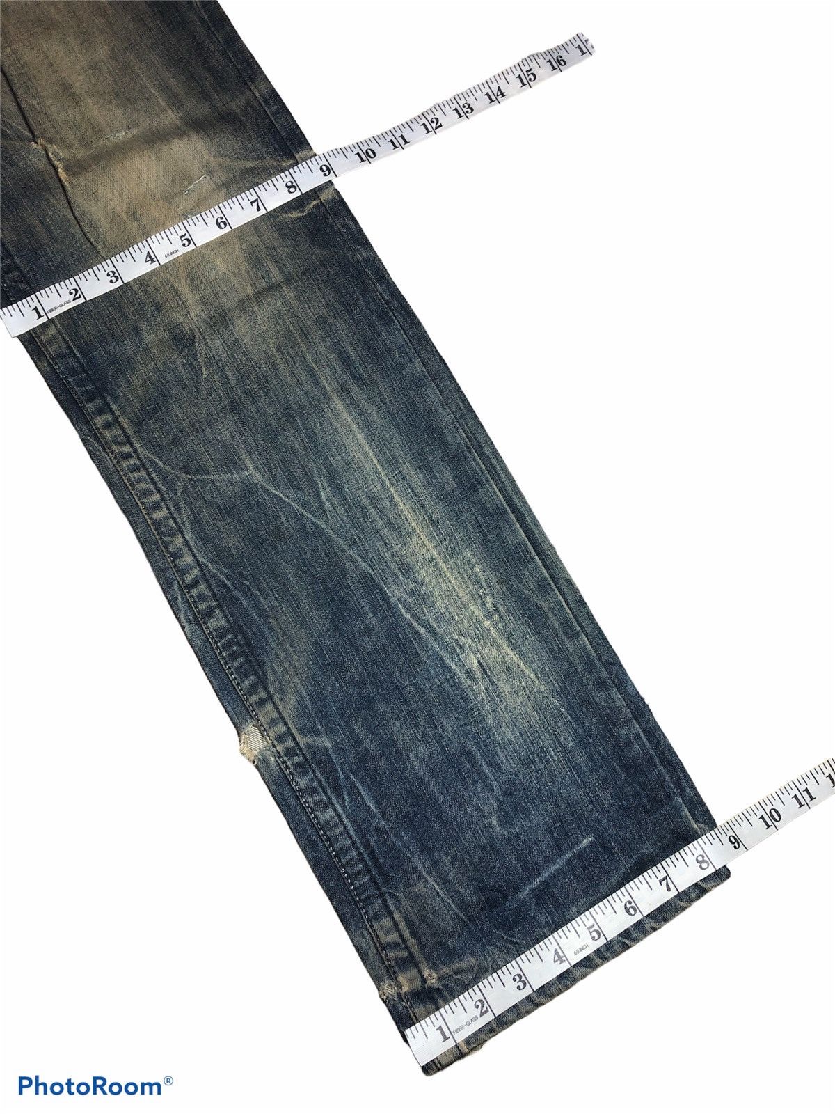 Hypebeast STUDDED ZIPPER DISTRESSED DENIM BY PASTA DENIM Size US 31 - 12 Thumbnail