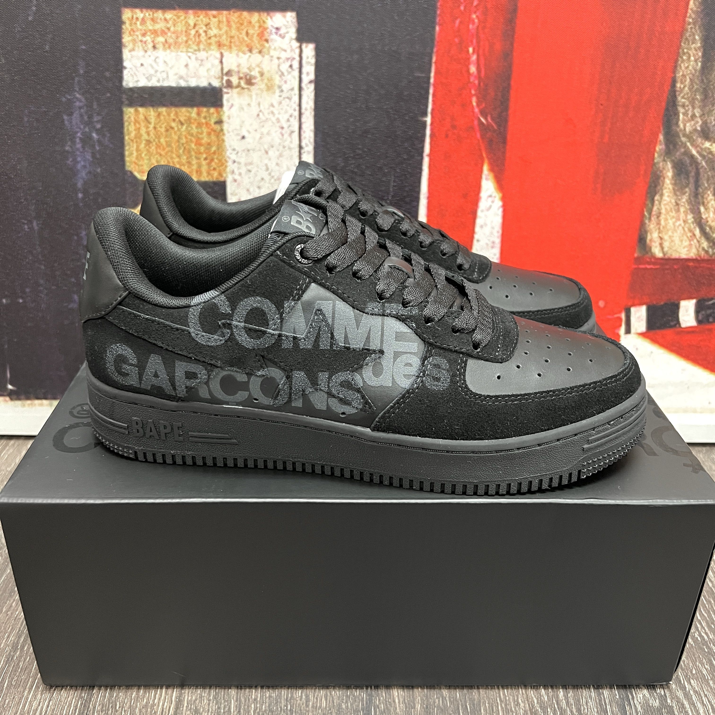 Bape 2022 Bape x Comme Des Garcons CDG Osaka Bapesta Low Black