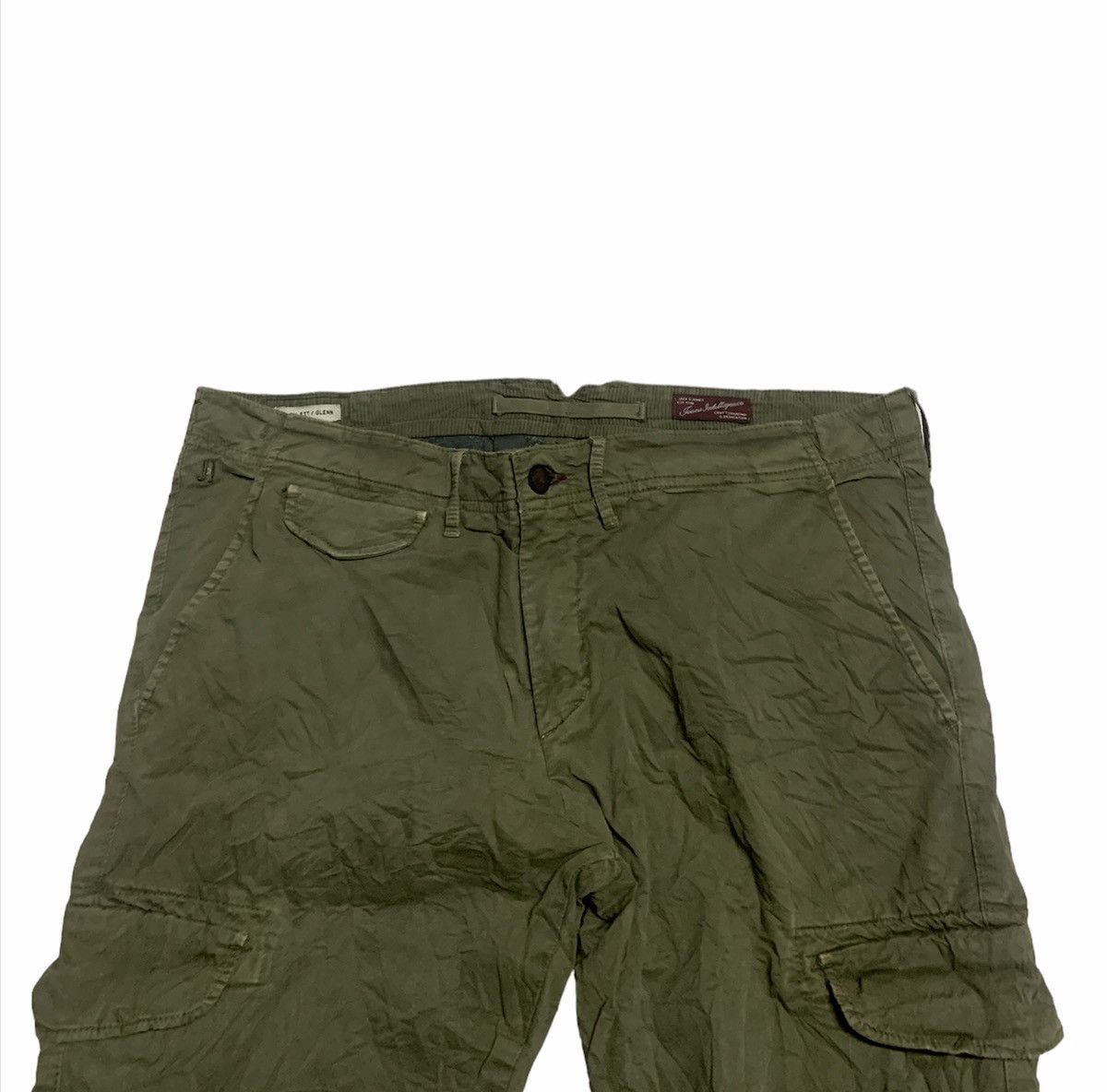 Jack & Jones Jack & Jones slim fit olive green cargo pants Size US 37 - 3 Thumbnail