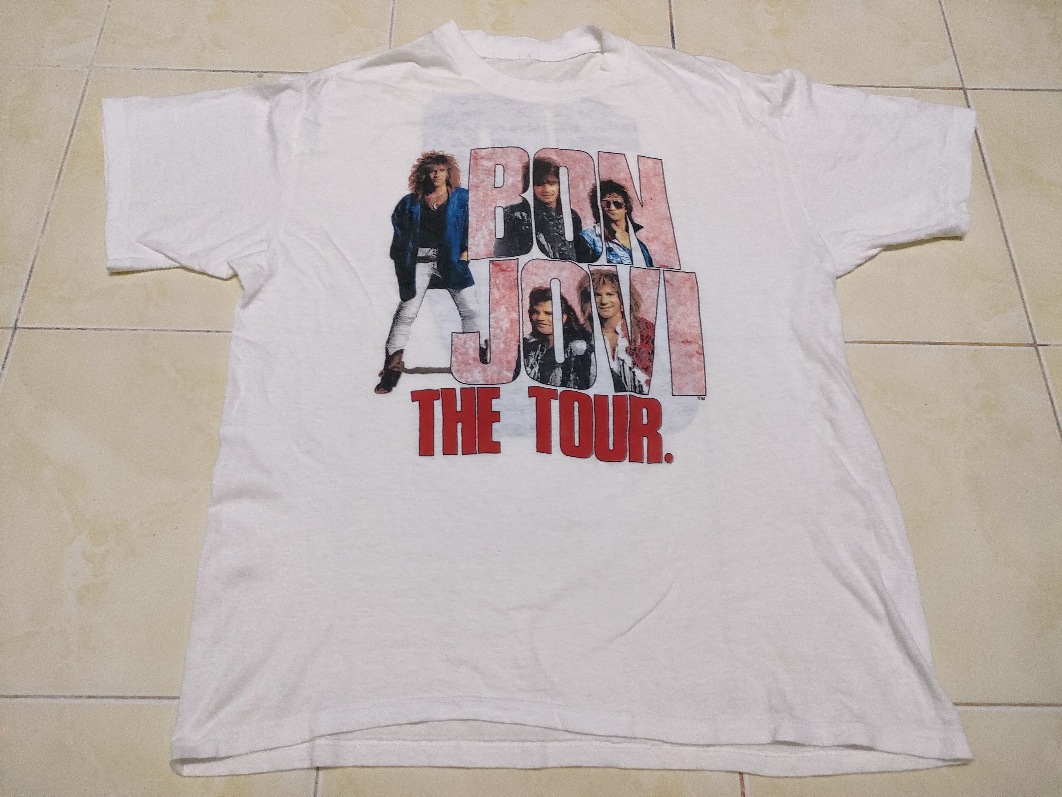 Vintage Bon Jovi 87 Tour Music Rock Tee