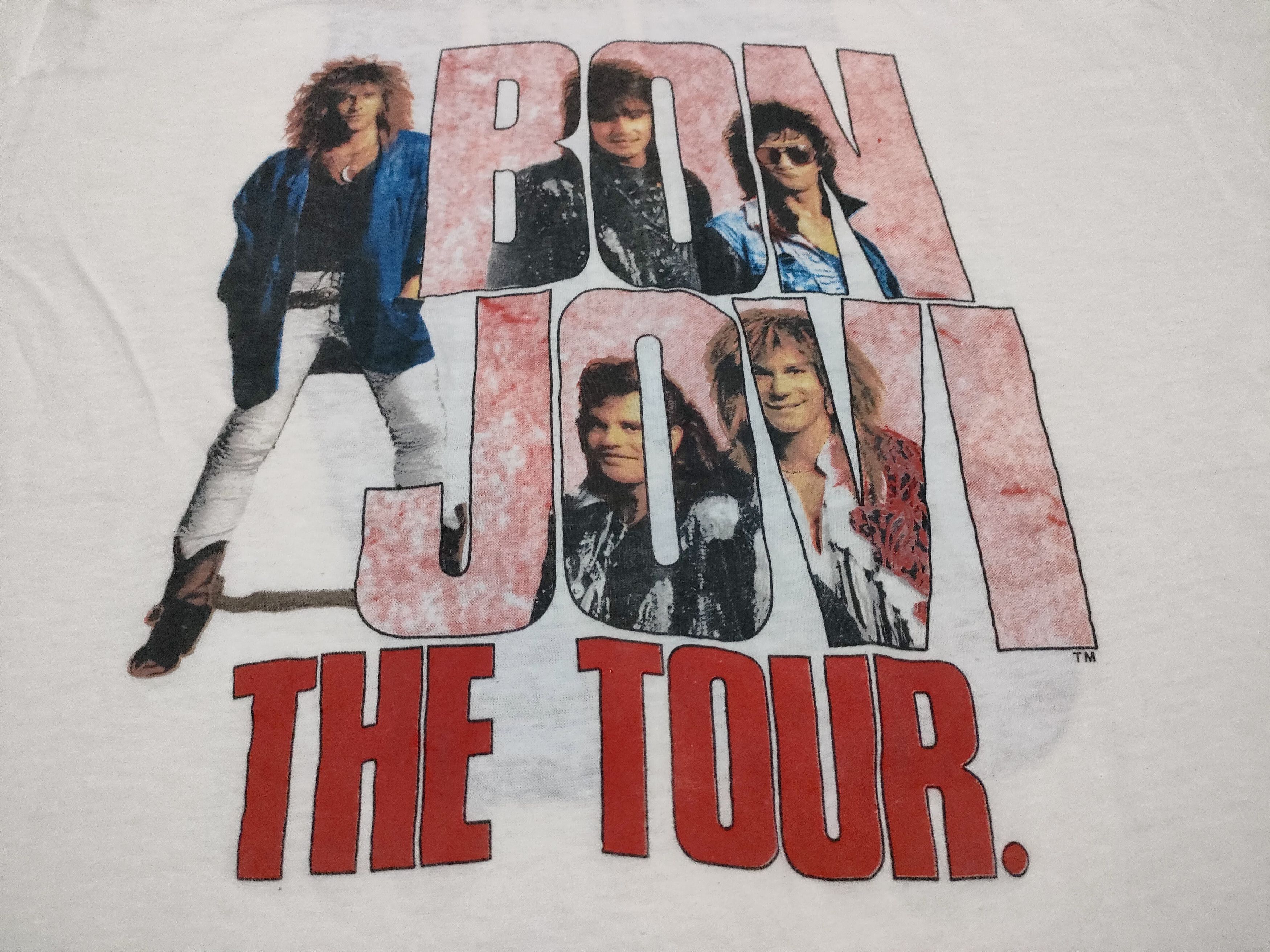 Vintage Bon Jovi 87 Tour Music Rock Tee