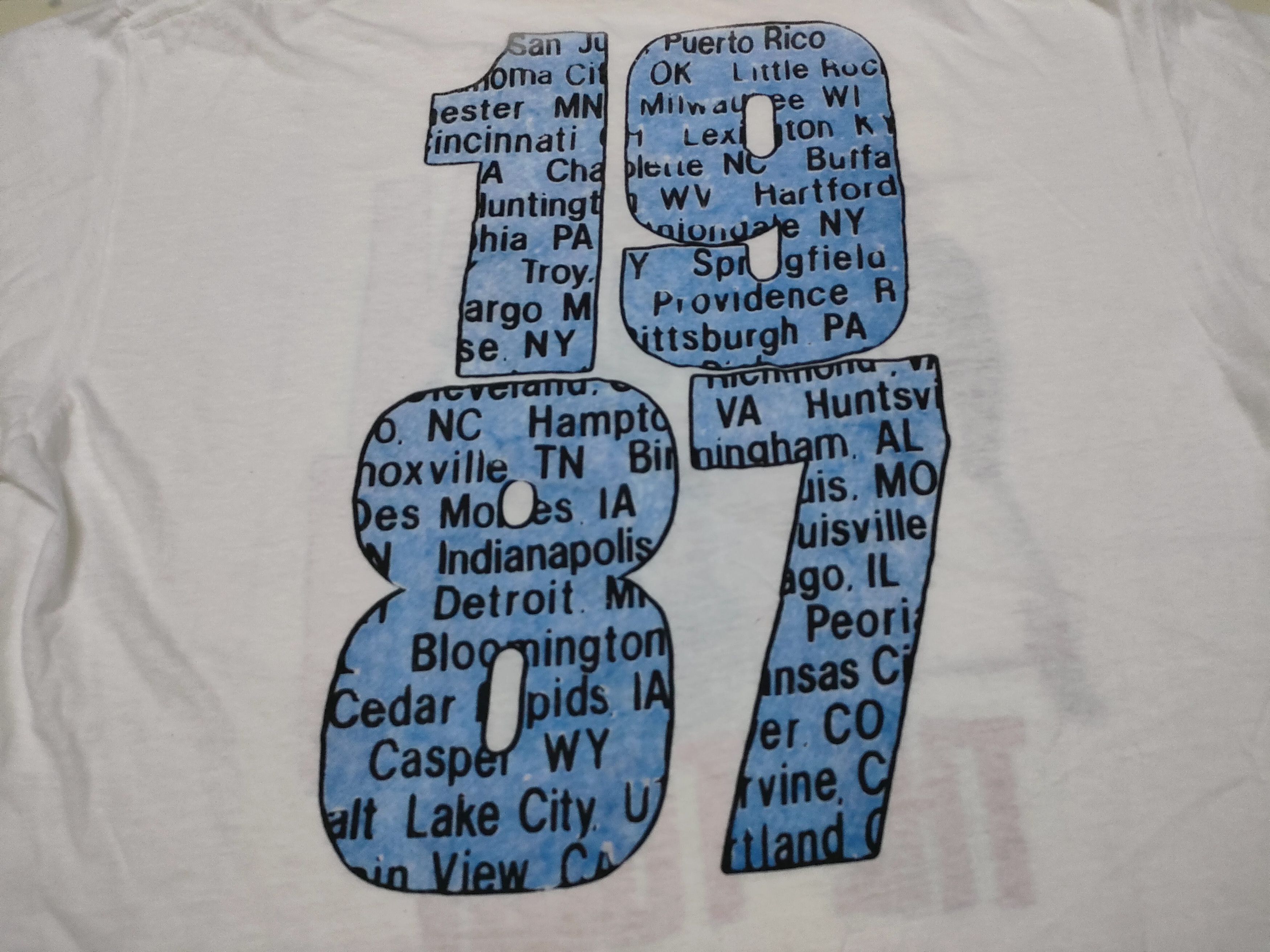 Vintage Bon Jovi 87 Tour Music Rock Tee