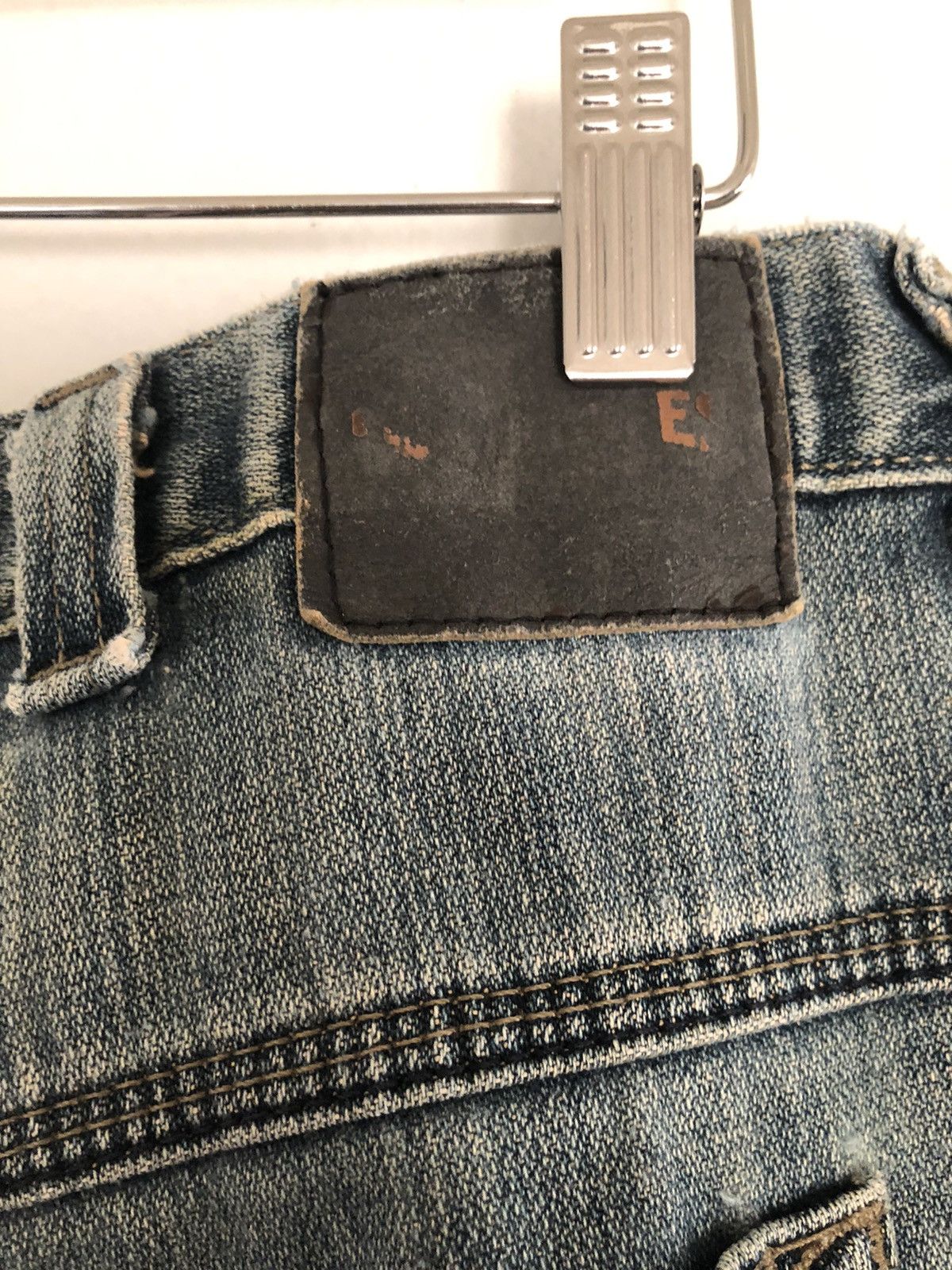 Lee 34x28 Vintage Lees Denim Ripped Distressed Jeans Lightwash Size US 34 / EU 50 - 14 Thumbnail