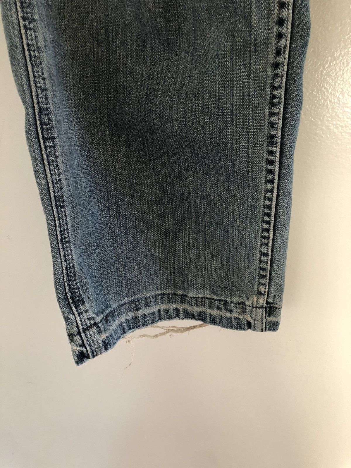 Lee 34x28 Vintage Lees Denim Ripped Distressed Jeans Lightwash Size US 34 / EU 50 - 6 Thumbnail