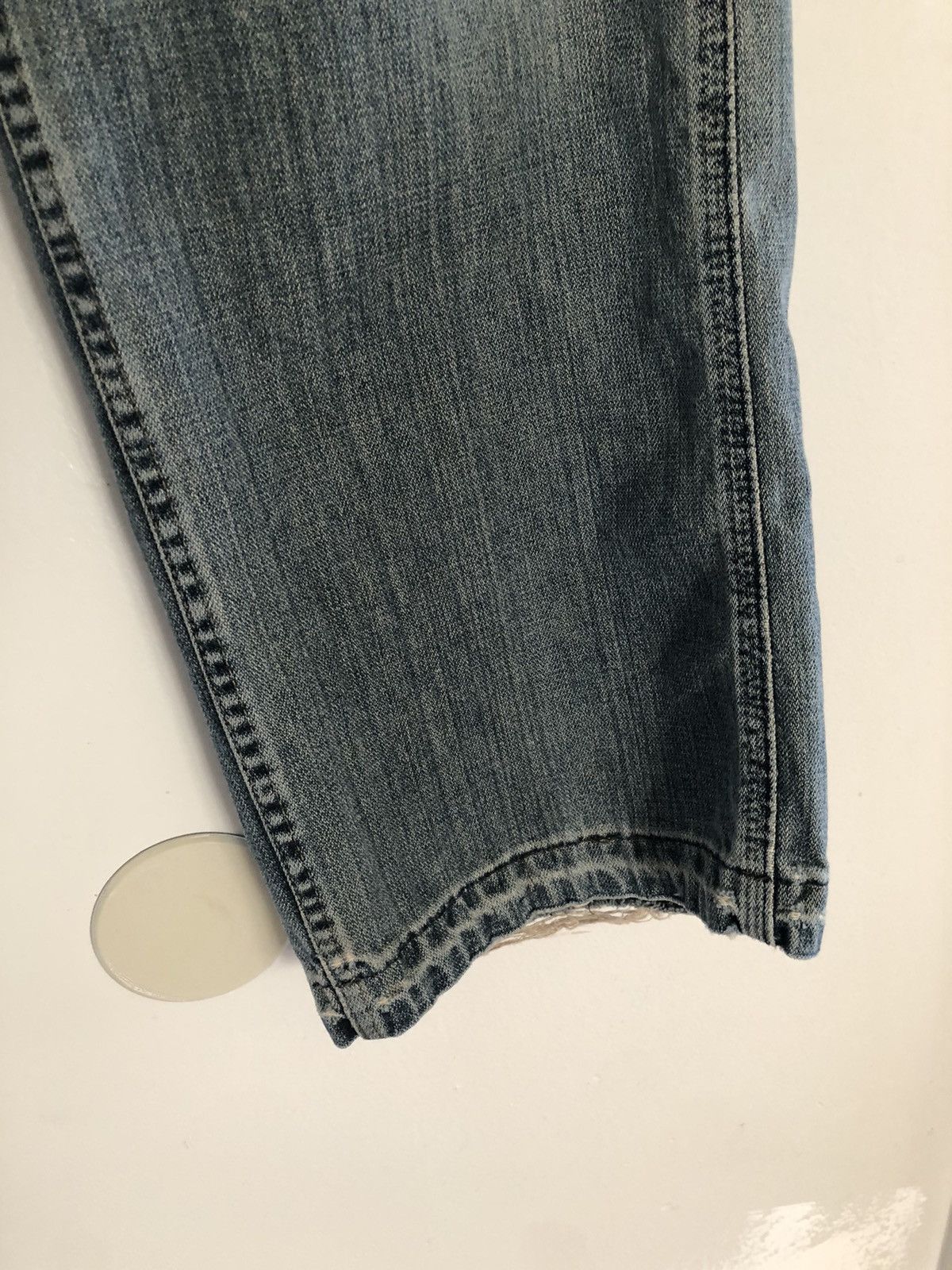 Lee 34x28 Vintage Lees Denim Ripped Distressed Jeans Lightwash Size US 34 / EU 50 - 7 Thumbnail