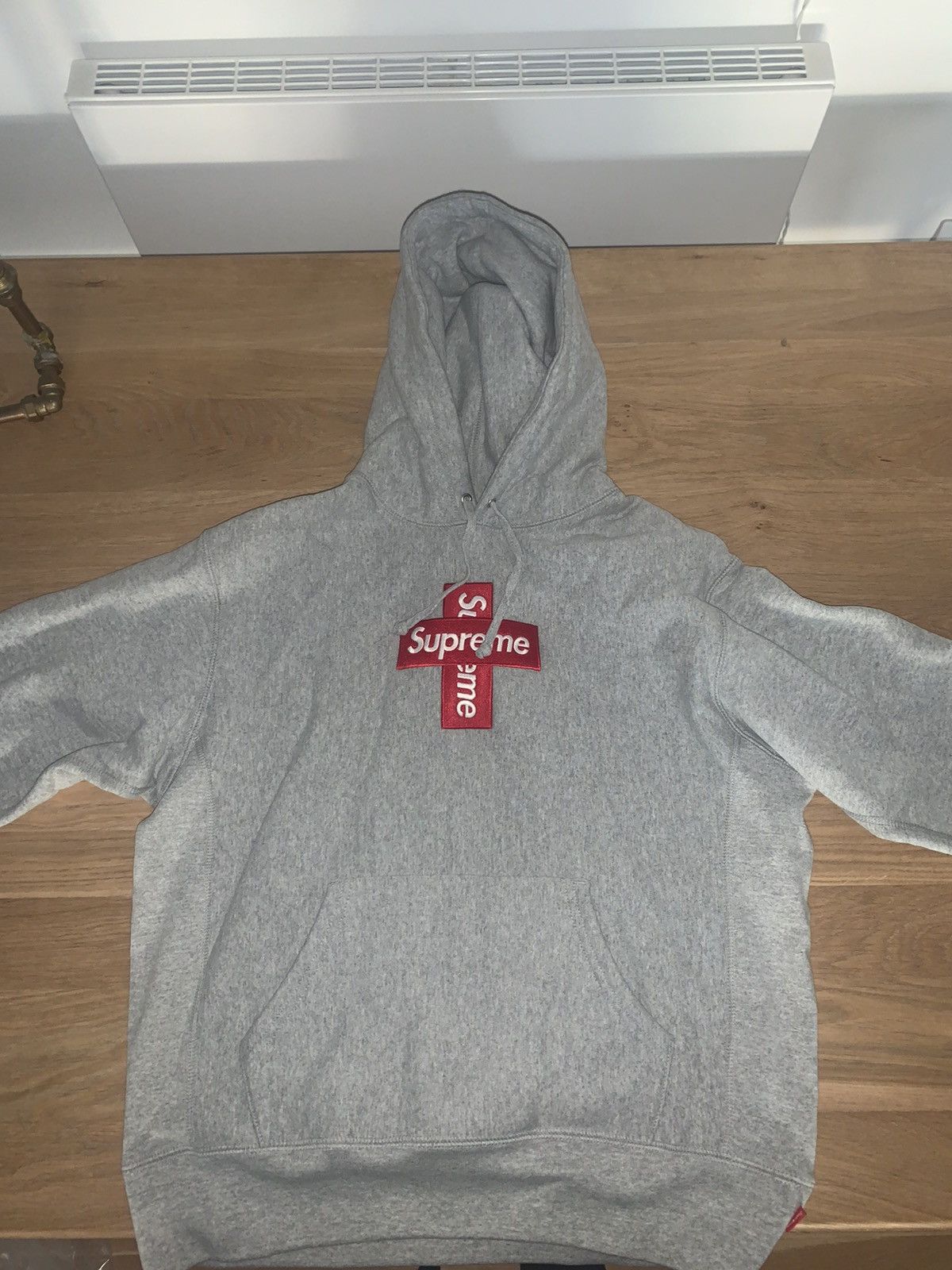 Supreme Cross Box Logo Grey | Grailed